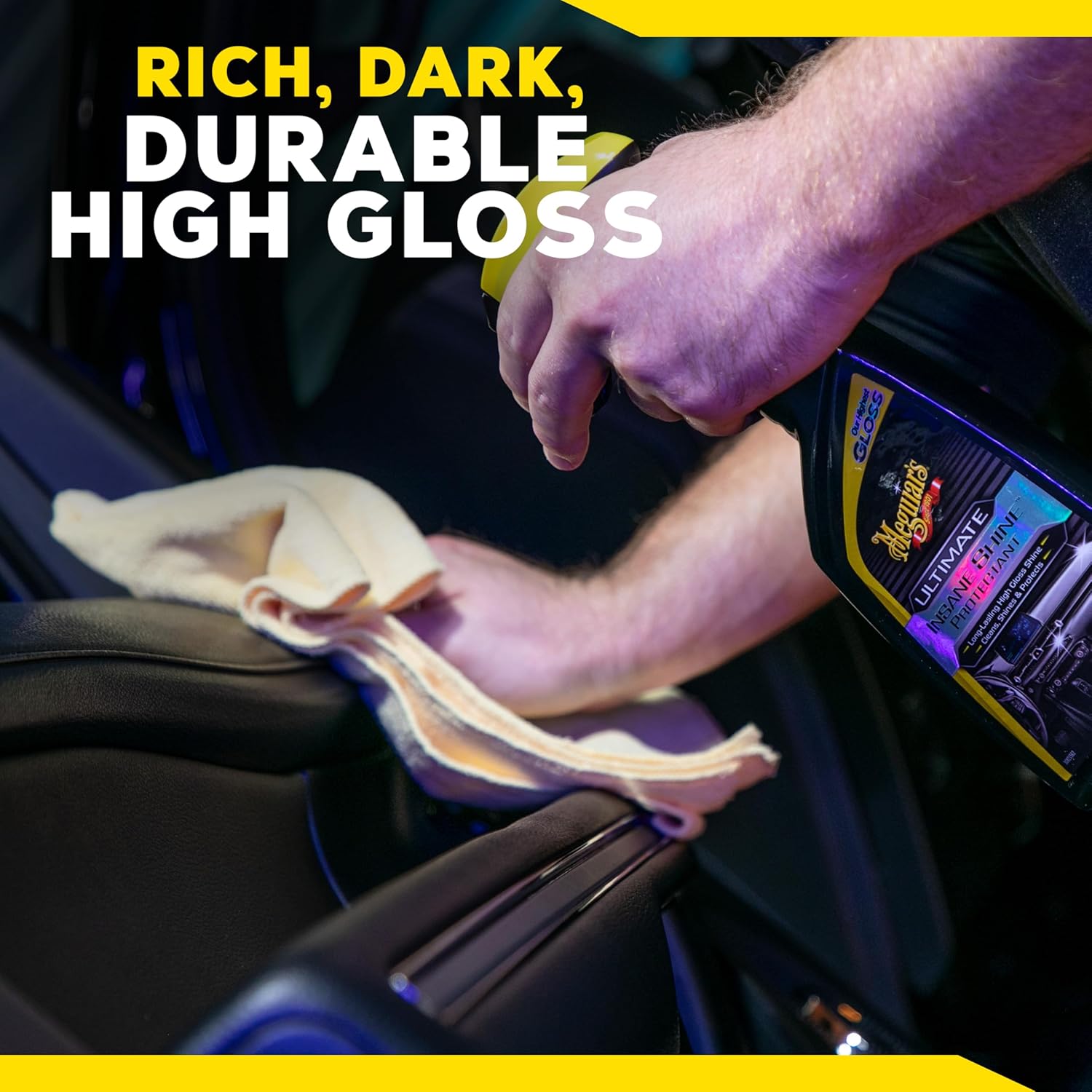 Meguiar's G220216 Ultimate Insane Shine Protectant, Car Cleaning Spray That Creates a Lasting and Glossy Shine, Auto Care Product Safe for Exterior and Interior Surfaces, 16 Oz - Image 7