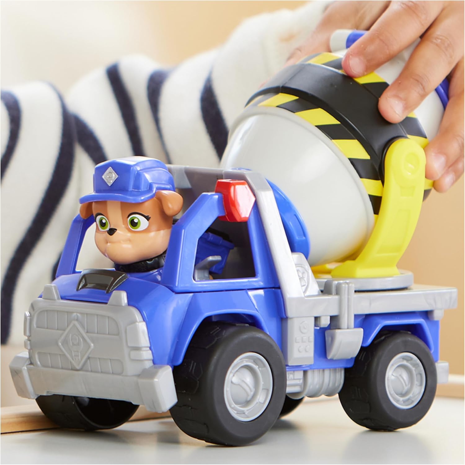 Rubble & Crew, Mix’s Cement Mixer Toy Truck with Action Figure and Movable Construction Toys, Kids Toys for Ages 3 and Up - Image 4