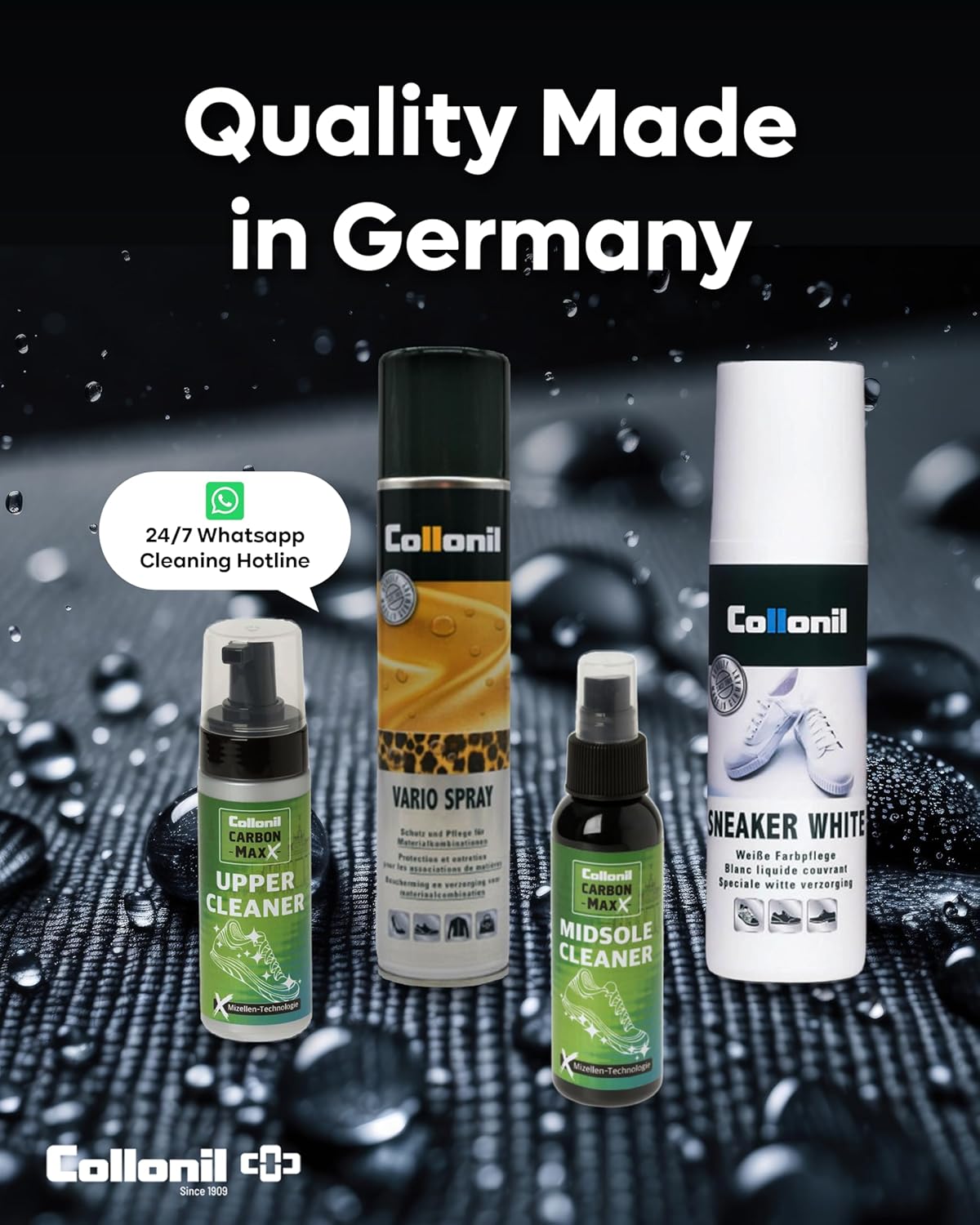 Collonil Carbon Pro XXL – Universal Shoe Protector Spray 2x 10.1 fl oz – Waterproof & Stain-Resistant – PFAS-Free Suede Protector for Shoes, Boots, Backpacks, Jackets & Tents – Made in Germany - Image 7