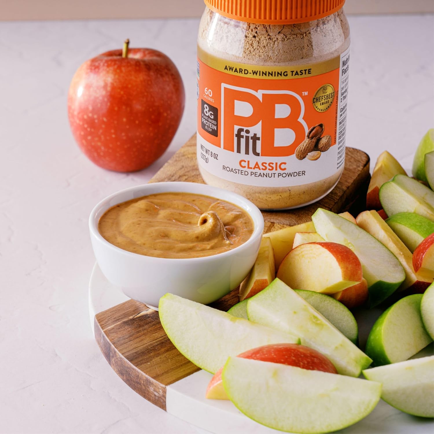 PBfit 8 Ounce Classic Peanut Butter Powder, Powdered Peanut Butter Spread From Real Roasted Peanuts, 8g of Protein 8% DV, Gluten-Free, 60 calories, 87% less fat (Pack of 1) - Image 3