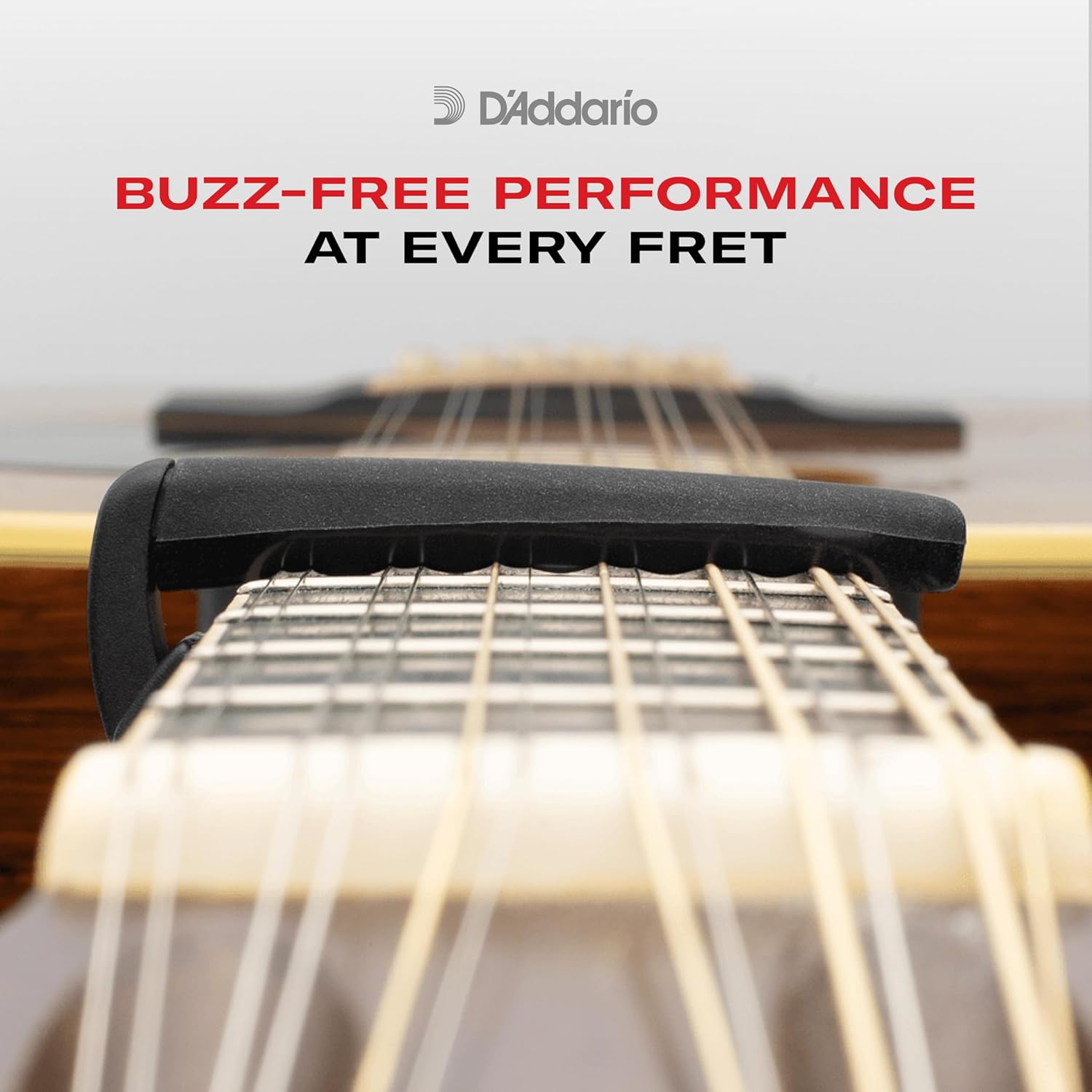 D’Addario Guitar Capo – Pro Plus Capo - Ideal for Acoustic, Electric, Classical, & 12-String Guitars - Silver - Image 2