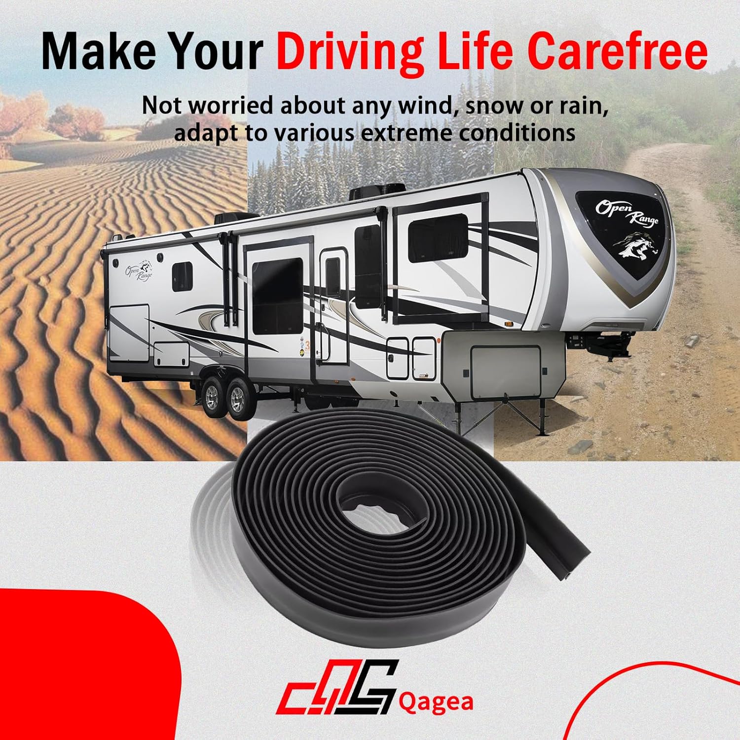 018-546 RV Slide Out Clip Rubber Seal Weather Stripping with 2 Wiper is Suitable for RV Camper Door Window Channel (25 Ft) - Image 6