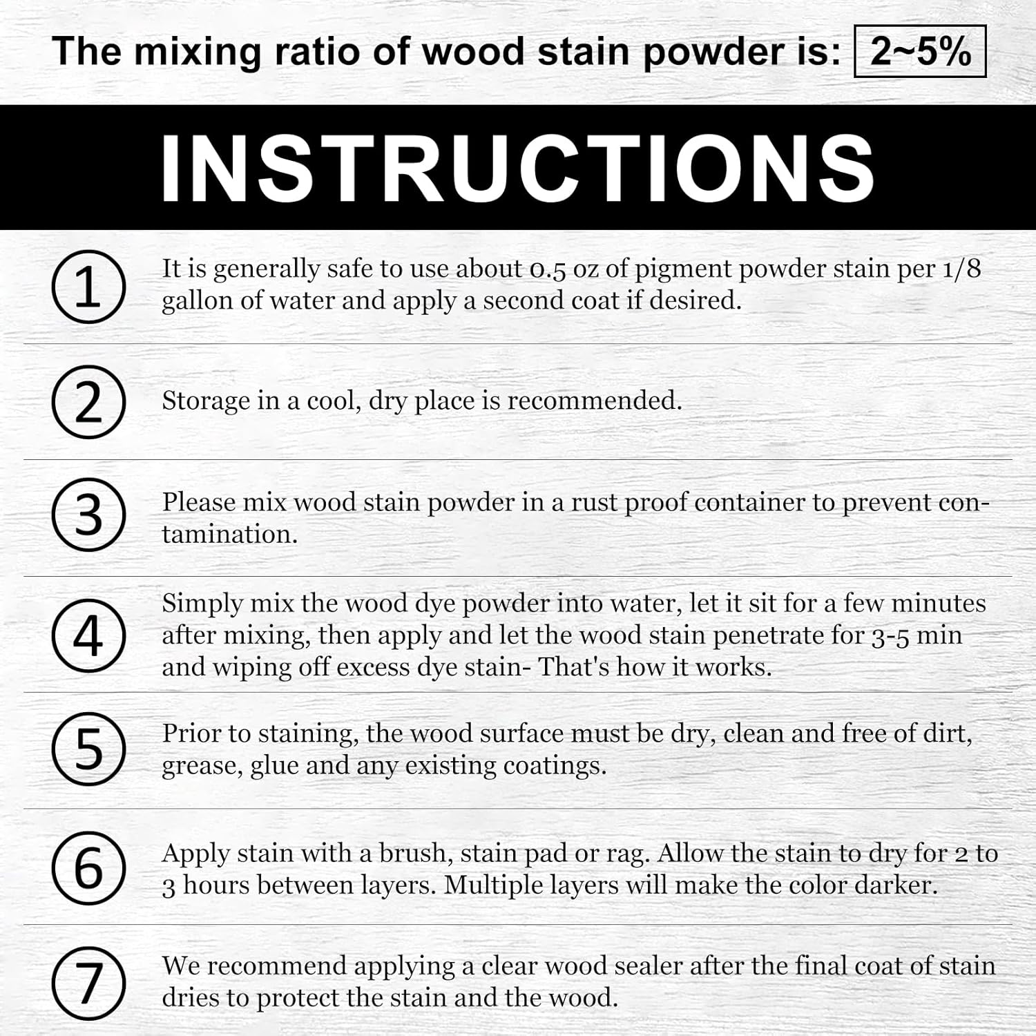 Purple Wood Stain Powder, Wood Dye Powder- Just Add Water - Water Based - for Indoor and Outdoor Wooden Crafts - Fast Drying - Dye Powder 2 oz Makes 2.2 Gallon of Stain (Purple, 2 oz) - Image 7