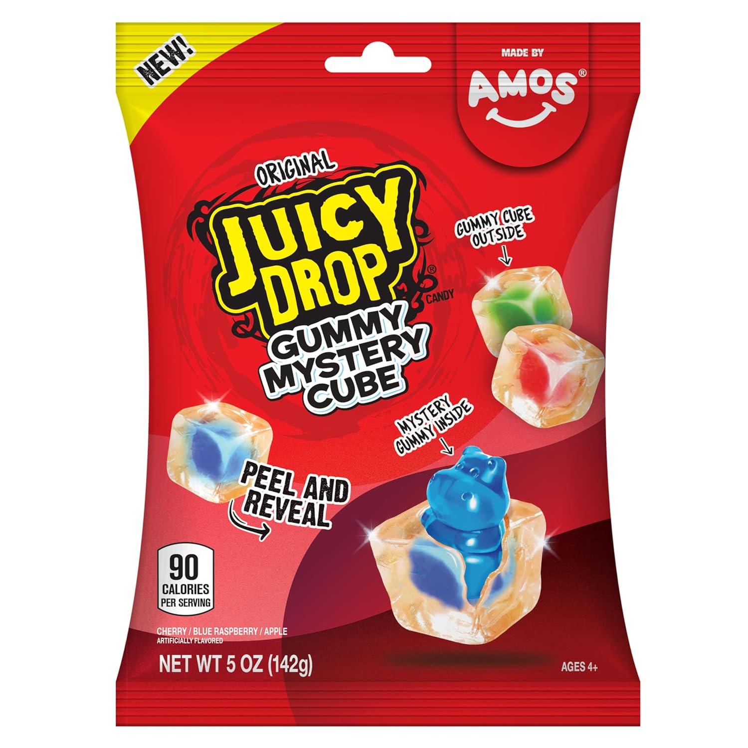 Juicy Drop Easter Mystery Gummy Candy Cubes, Original Flavor, 5oz, Peelable Strawberry Gummy Cube, Mystery Animal Inside, Interactive 2-in-1 Treat, Easter Basket Stuffers, Gifts for Kids, Party Favors