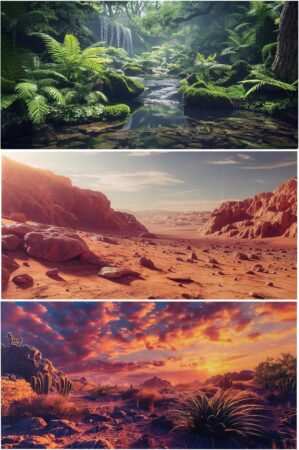 COMSUN 3 Pack Terrarium Background,...