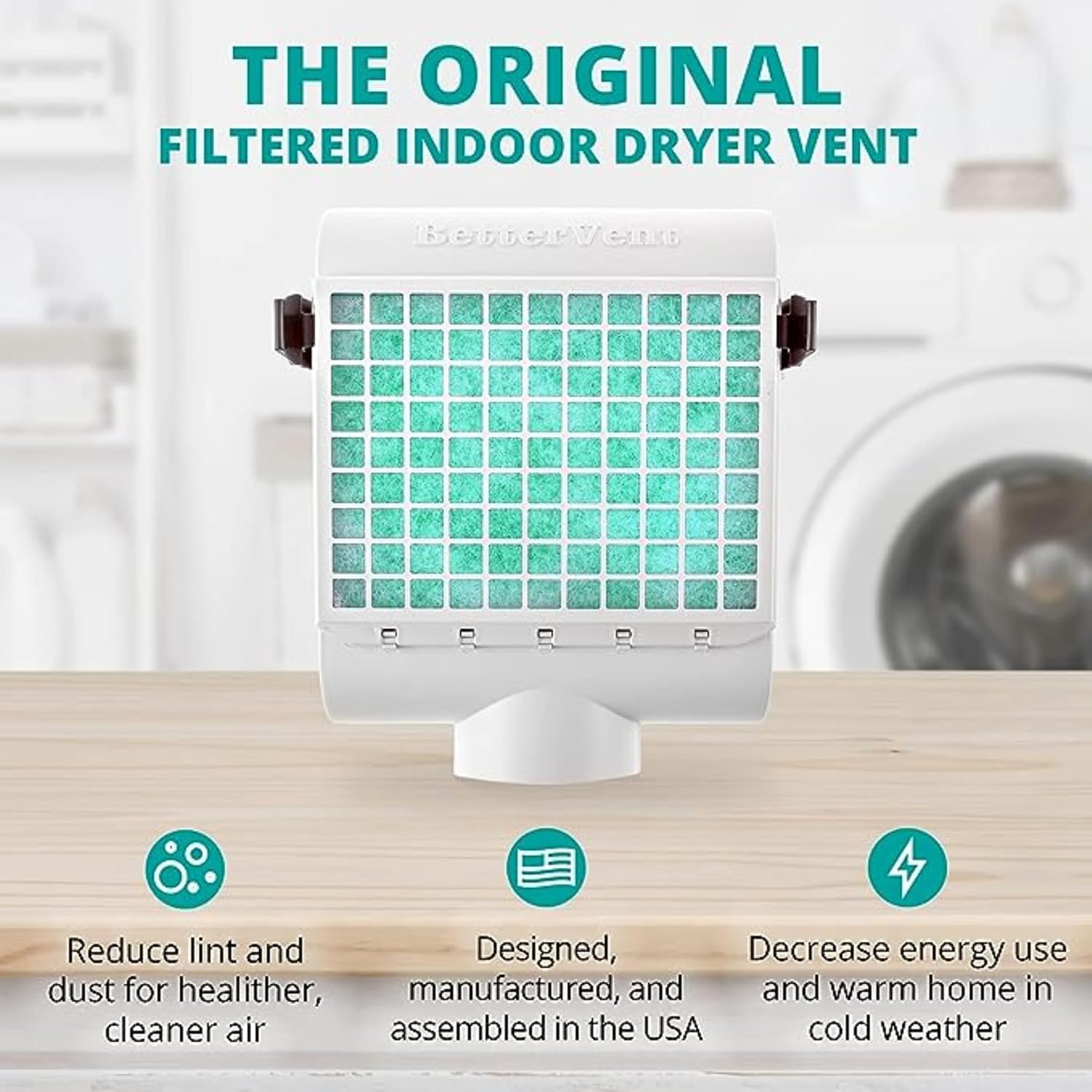 BetterVent Indoor Dryer Vent by ADR Products | No Water - No Mess | Save Energy while Enhancing Indoor Air Quality | For Electric Dryers | Made in the USA - Image 2