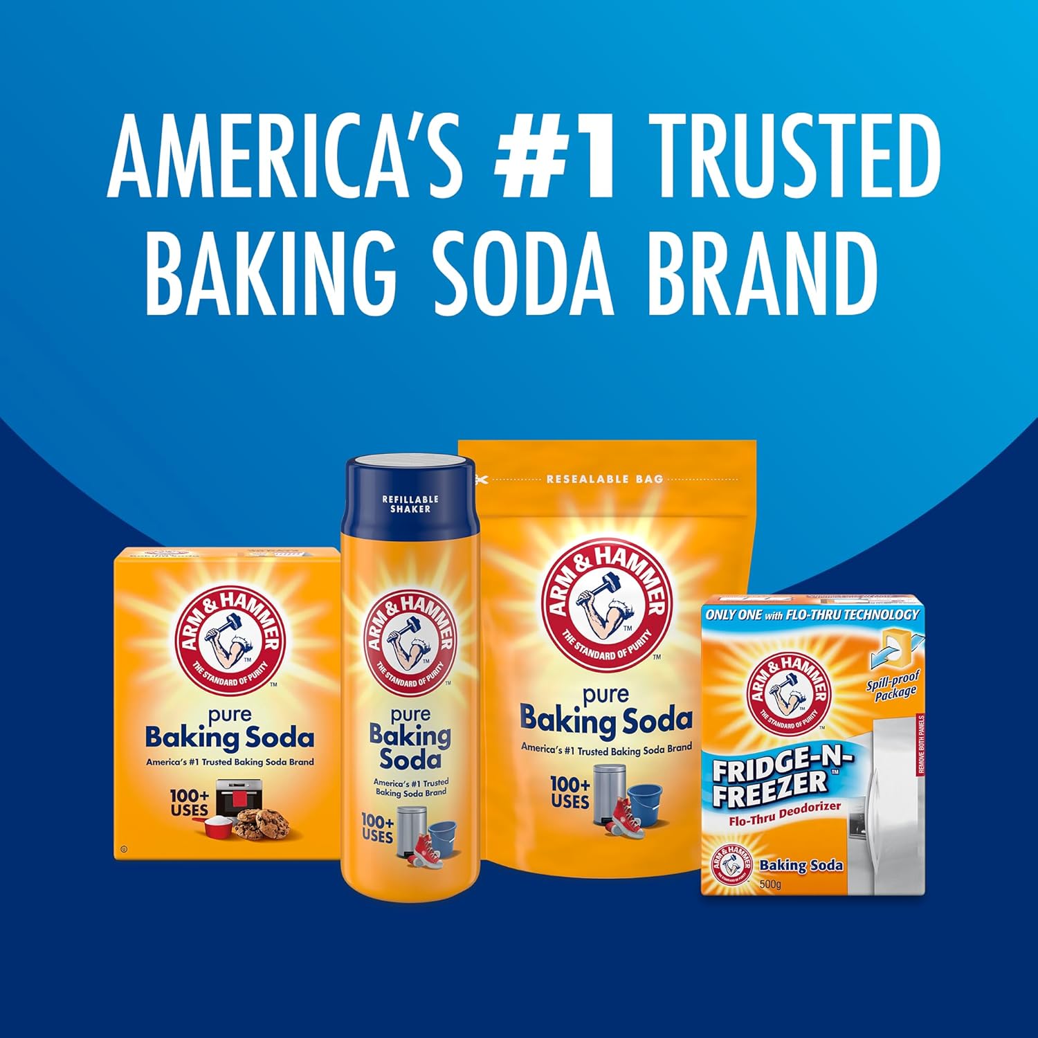 Arm & Hammer Baking Soda Fridge-n-Freezer Odor Absorber, Orange 14 oz, Pack of 12 - Image 3