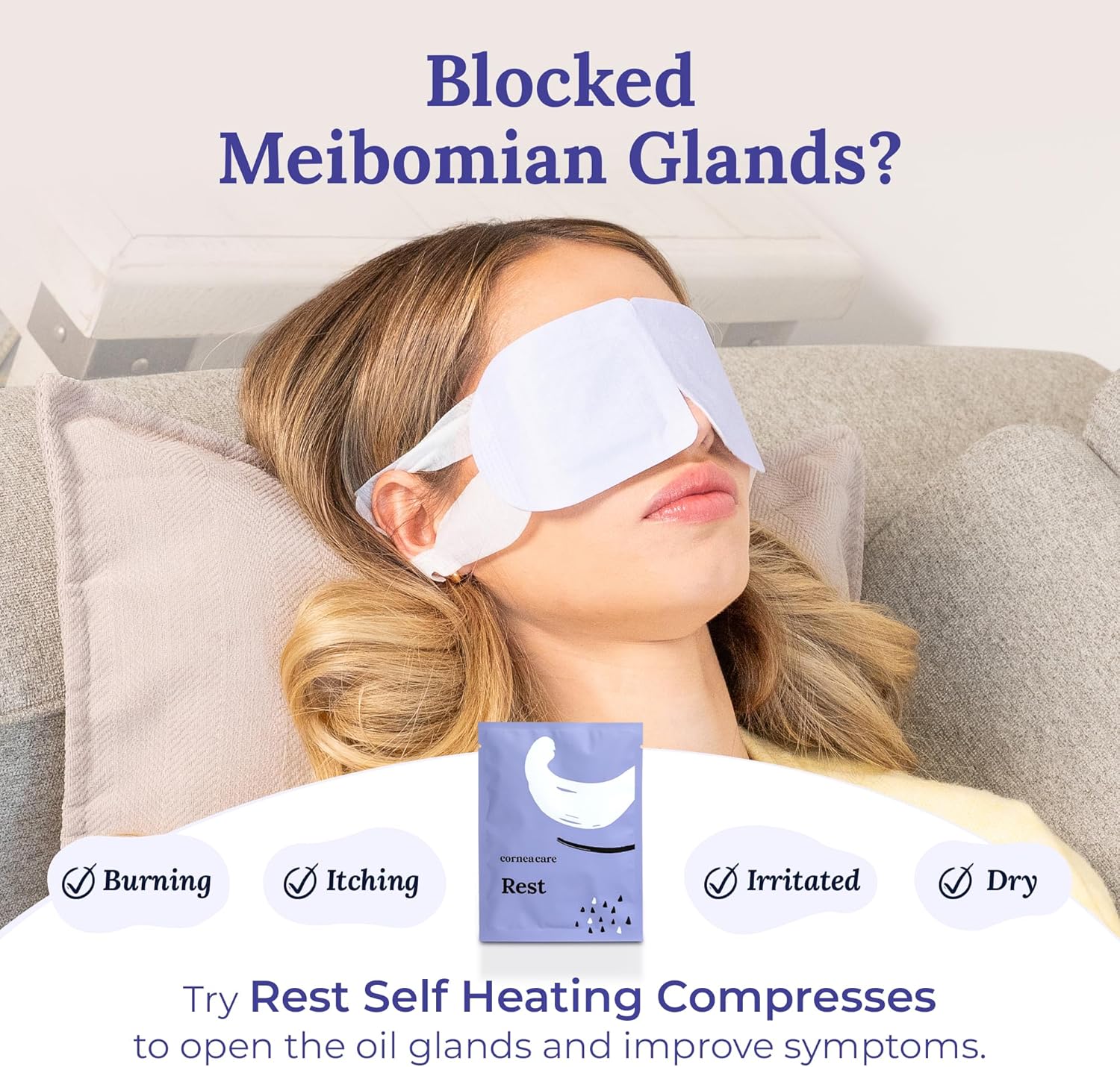 CorneaCare Rest: Self Heating Warm Compress for Dry Eyes | Heated Eye Mask for Fast Relief | Steam Mask for Stye Treatment | No Microwave or Washcloth Needed | Travel Ready Warm Compress | 30 Count - Image 6