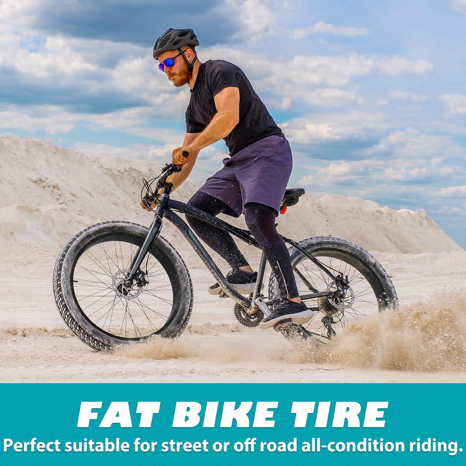MEGHNA Fat Bike Tire 24 inch Electric Bike Tire All - Terrain High Traction Fat Tire 24 x 30 inch Foldable Tire Replacement for E - Bike Mountain Bike - Image 5