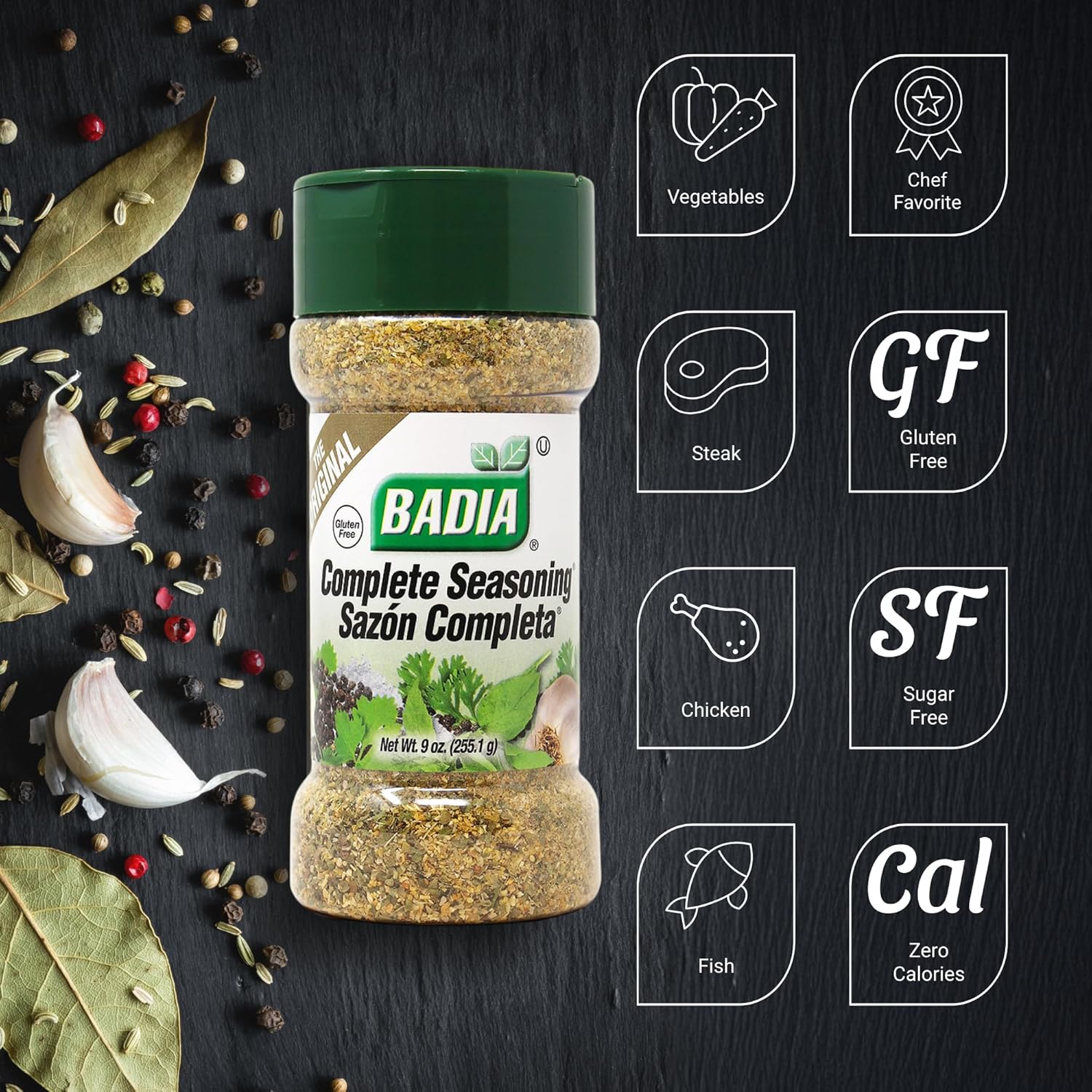Badia Complete Seasoning 9 oz – All-Purpose Spice Blend of Garlic, Onion, Salt, Pepper, Herbs & Spices - Savory Signature Blend - Image 4