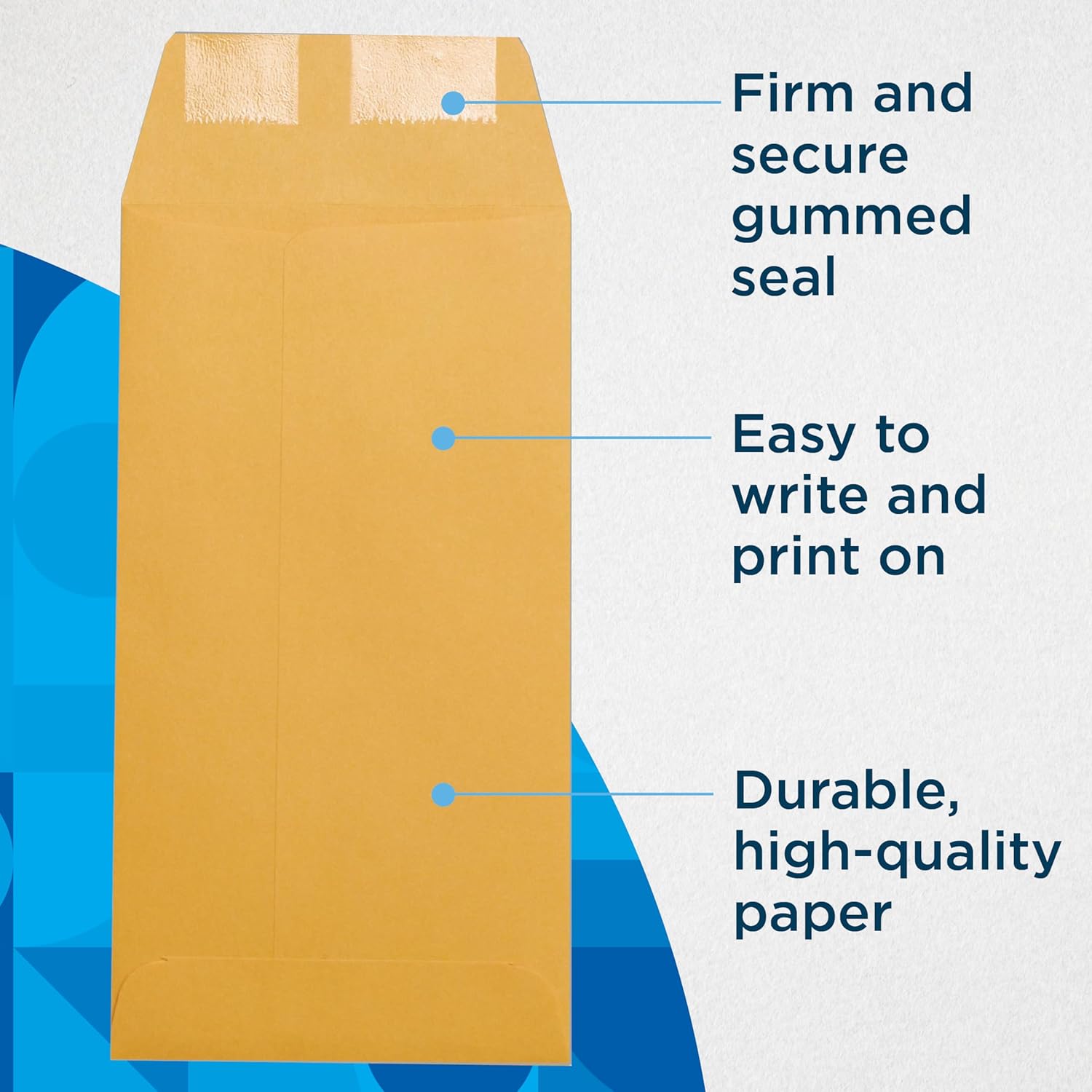 Guardian #7 Paper Coin Envelopes - Made in America with Gummed Flaps, Pack of 500 Blank Cash Envelopes for Coins, Receipts, Seeds, Small Parts Storage, and More, 3 ½ x 6 ½ Inches, Brown - Image 5