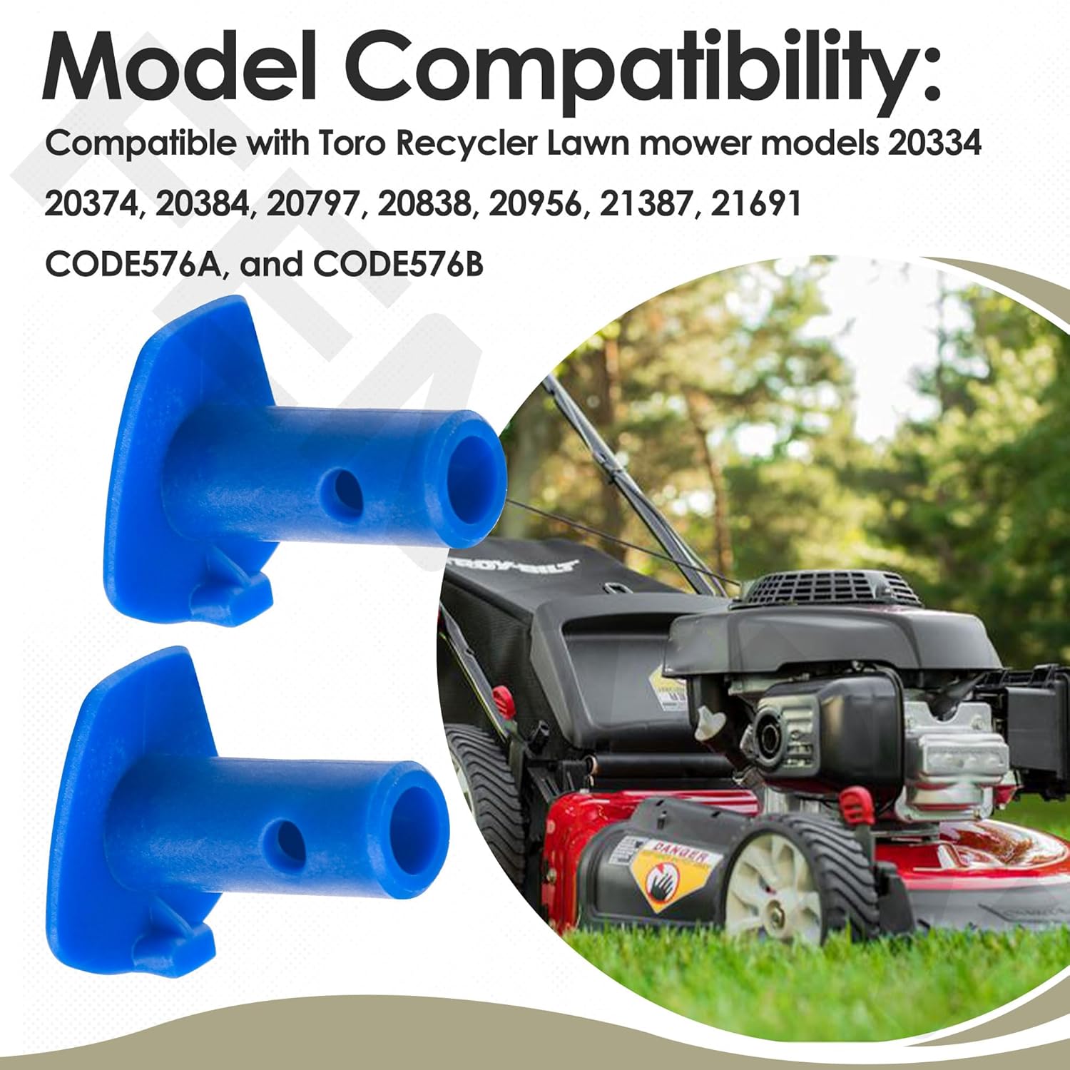 2 Pack 125-2470 Button-Switch for Toro Recycler Lawn Mower 20334, 20374, 20384, 20797, 20838, 20956, 21387, 21691, 21763, CODE376A, CODE376B, CODE476A, CODE576A, CODE576B - Image 4
