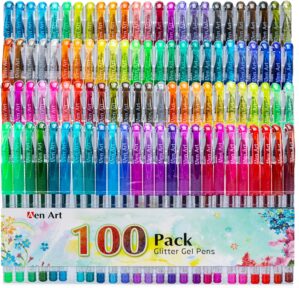 Aen Art Glitter Gel Pens, 100 Color...