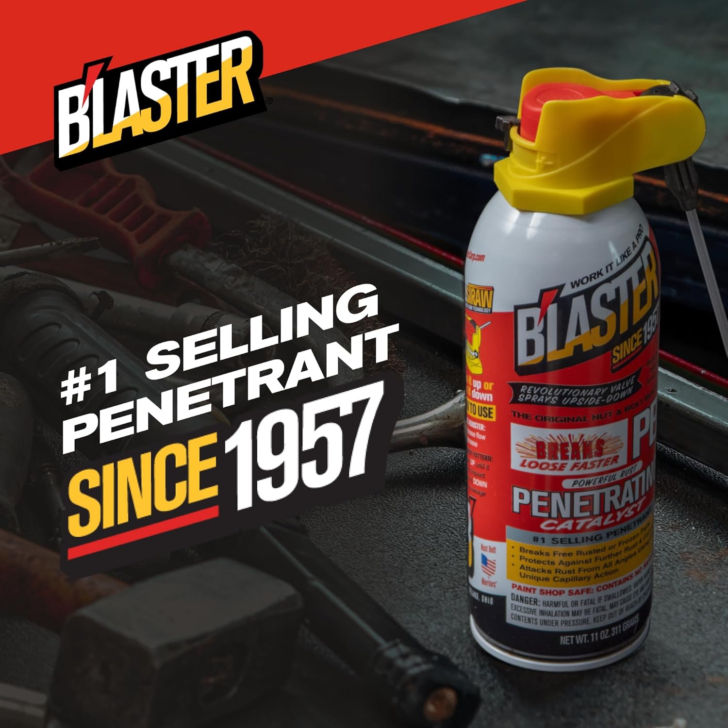 PB Blaster Penetrating Oil Spray, 11 oz Aerosol Cans (12-Pack) – Rust Remover & Bolt Loosener for Stuck Nuts, Bolts & Rusted Parts – Penetrating Catalyst for Automotive & Mechanical Use - Image 7