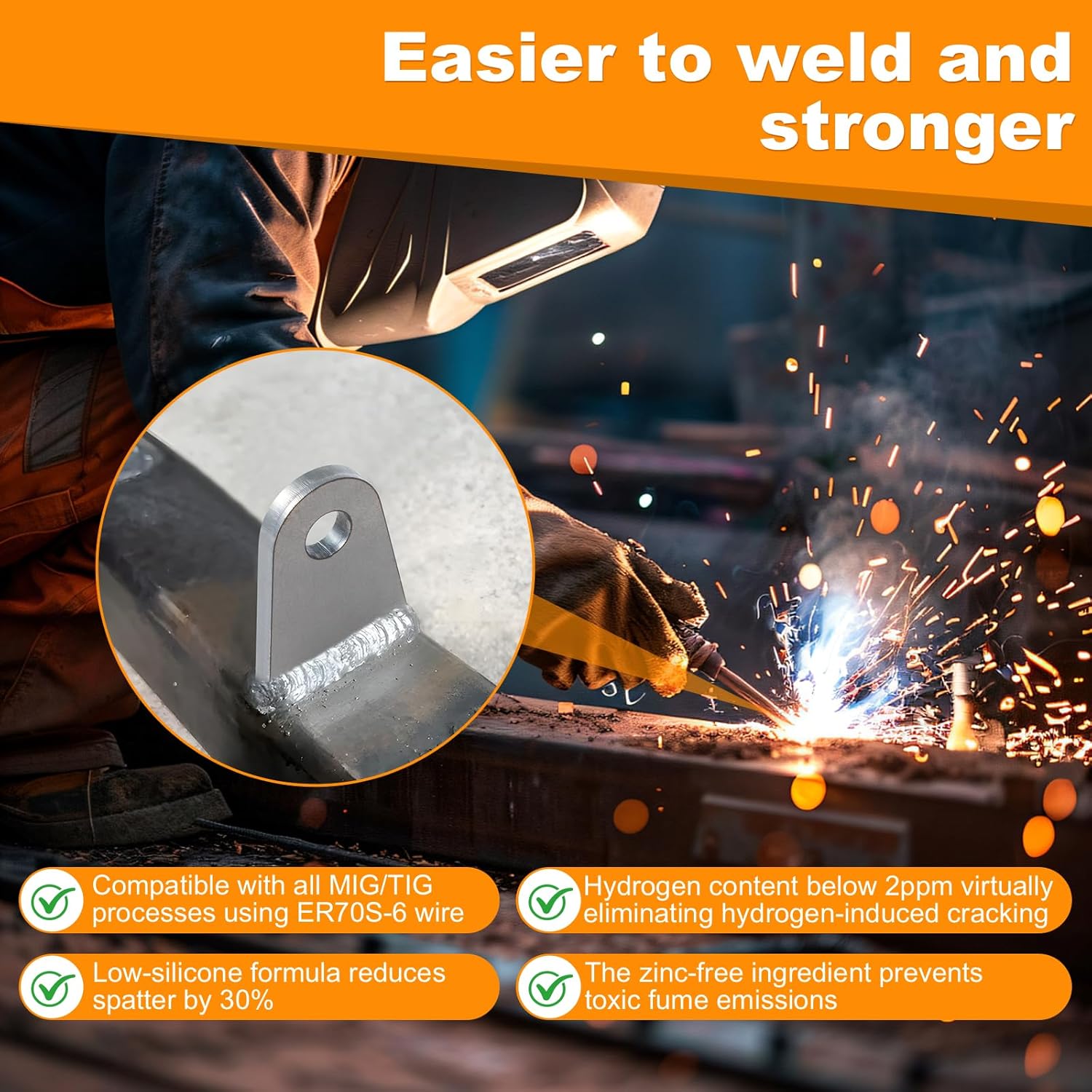 Weld on Tabs,1/2" Hole Weld on Shock Mount Bracket, Flat Bottom Weld tabs(8 Pcs) - Image 3