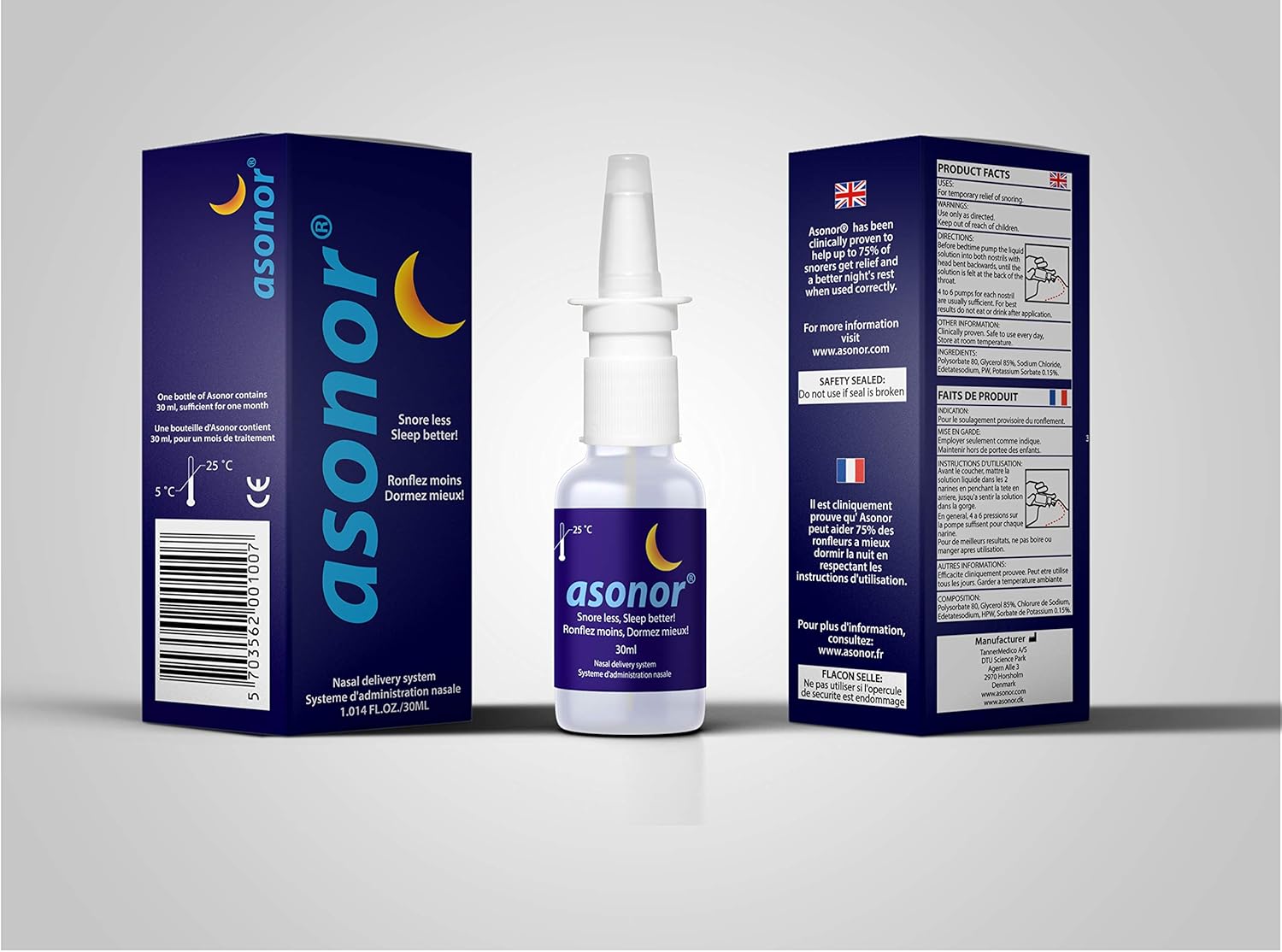 Asonor Snoring Nasal Spray - Fast Snore Stopper Drops for Better Sleep, Natural Breathing Relief - Helps Open The Throat & Air Passage While Sleeping - No Pain, Natural Anti Snoring Solution - 30ml - Image 4