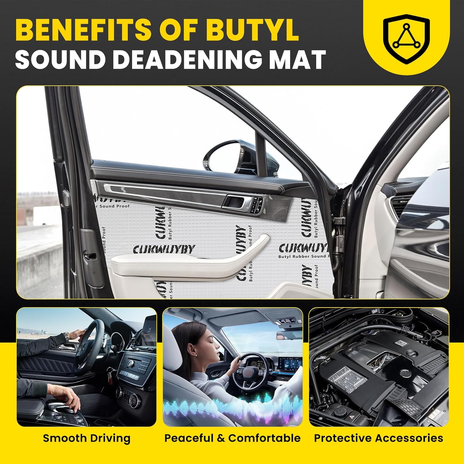 Butyl Sound Deadening 36 sqft Sound Deading Material for Cars Powerful Noise Reduction Sound Deadening Mat Automotive Sound Deadener Heat Sound Insulation Mat Soundproofing - Image 6