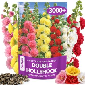 3000+ Double Hollyhock Flower Seeds...