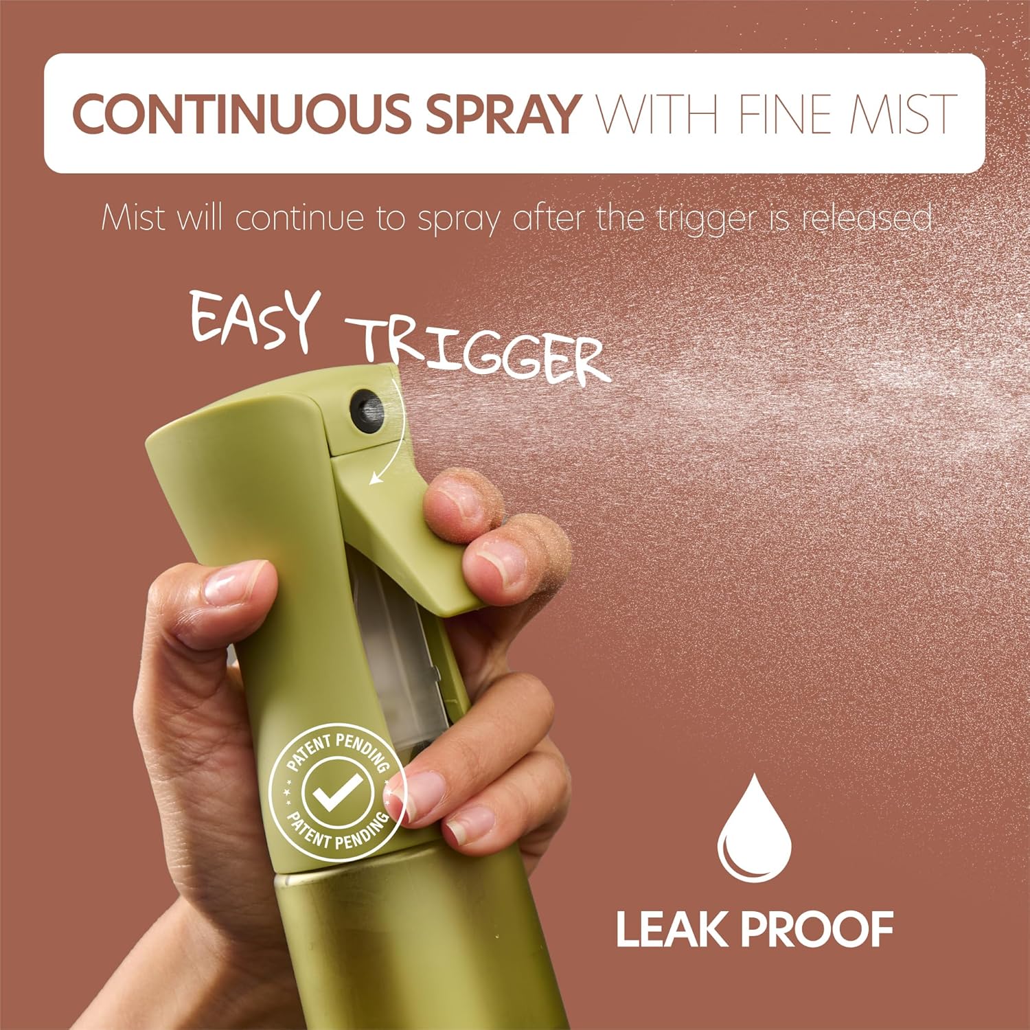 10 OZ Continuous Spray Bottles - Ultra Fine Mist Sprayer | Water Spray Bottle For Hair Stuff, Mister Spray Bottle For Plants Mister | Hair Spray Bottles For Hairstyling, Cleaning, Salons - Image 3