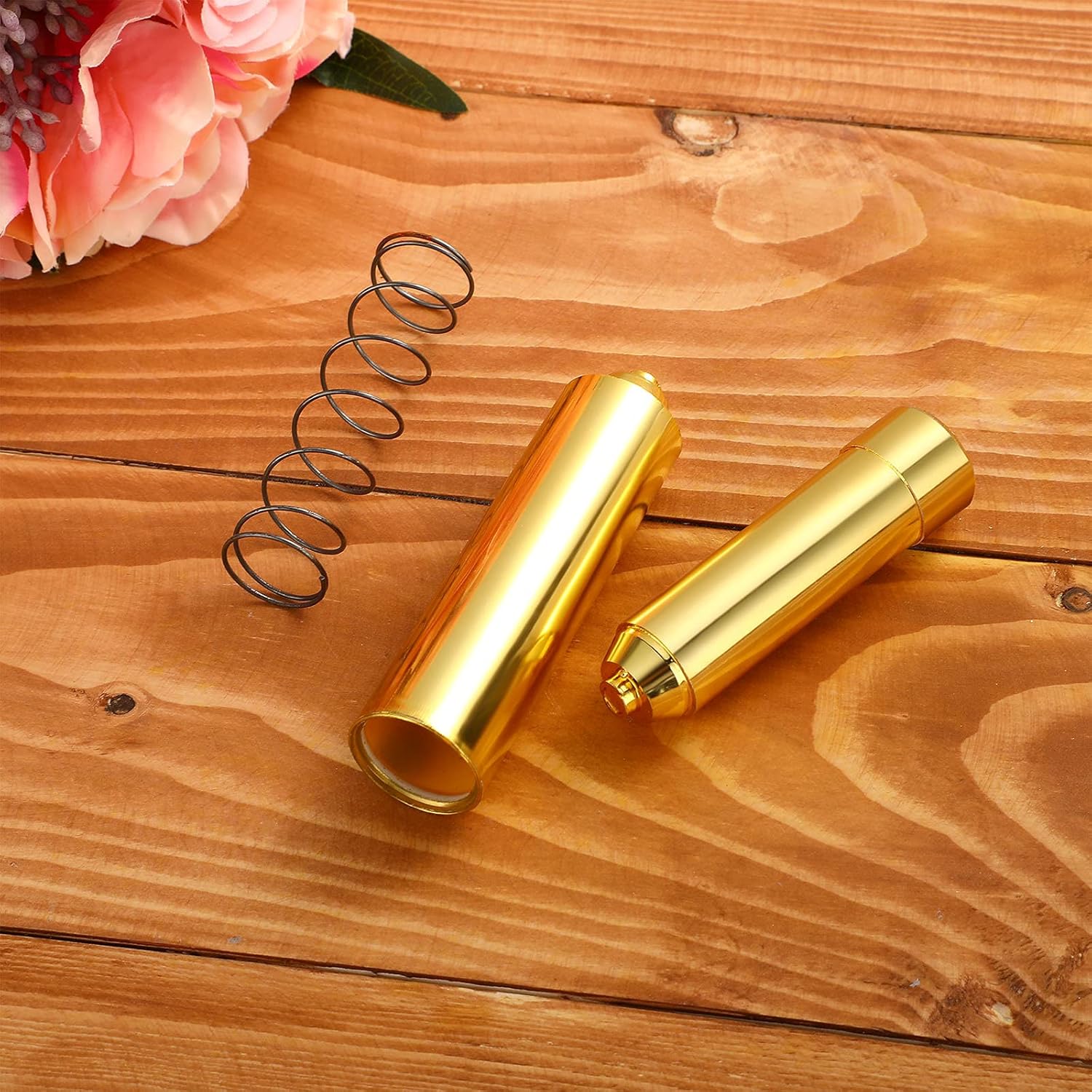 Shappy 2 Pcs Universal Toilet Paper Holder Replacement Rod Spring Loaded Plastic Retractable Paper Replacement Rod Toilet Tissue Roll Holder Insert for Bathroom Home Fixture Accessories (Gold) - Image 5