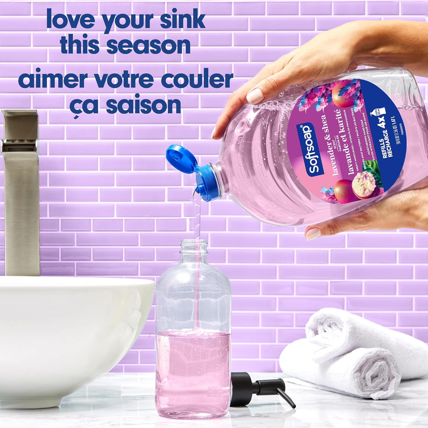 Softsoap Deeply Moisturizing Liquid Hand Soap Refill, Lavender & Shea Butter - 50 Fl. Oz - Image 10