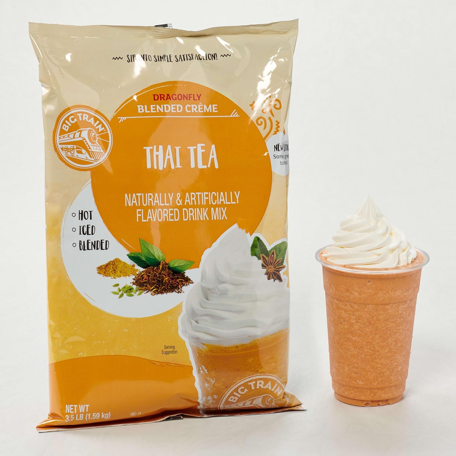 Big Train Dragonfly Thai Tea Blended Crème Beverage Mix, 3.5 Pound (Pack of 1) - Image 7