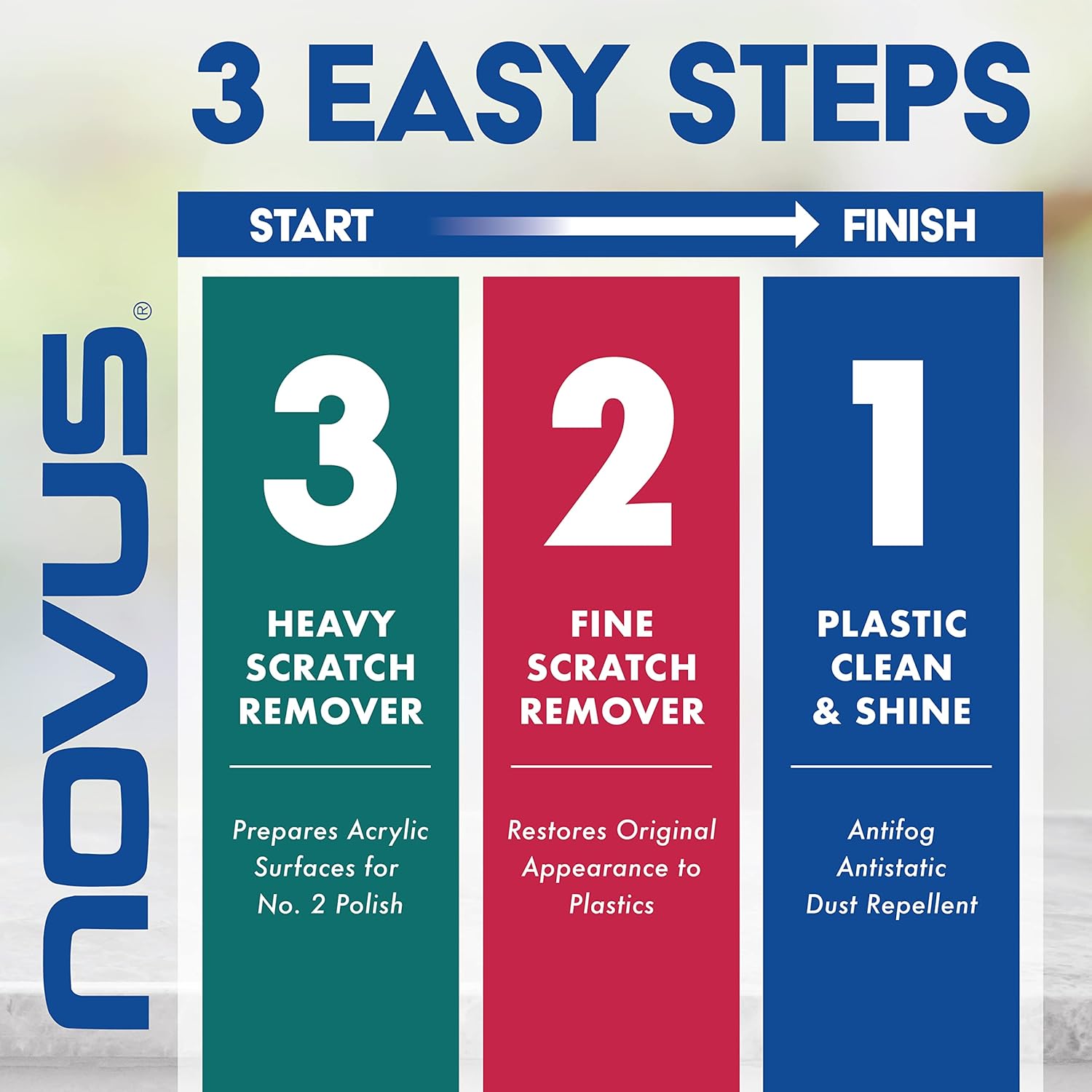 NOVUS 7030 | Fine Scratch Remover #2 | 2 Pack, 8 Ounce Bottles - Image 4
