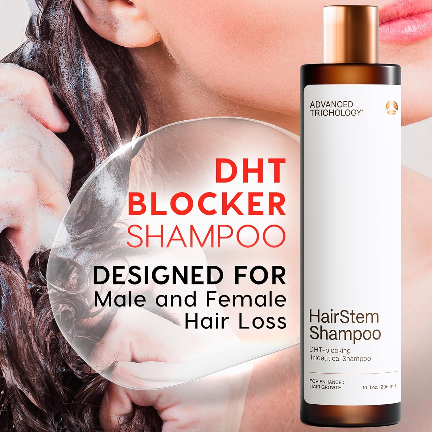 HairStem DHT Blocker Hair Growth Shampoo Products with Biotin, Saw Palmetto - Clinically Developed - Hair Loss Products Treatments- 10oz - Image 2