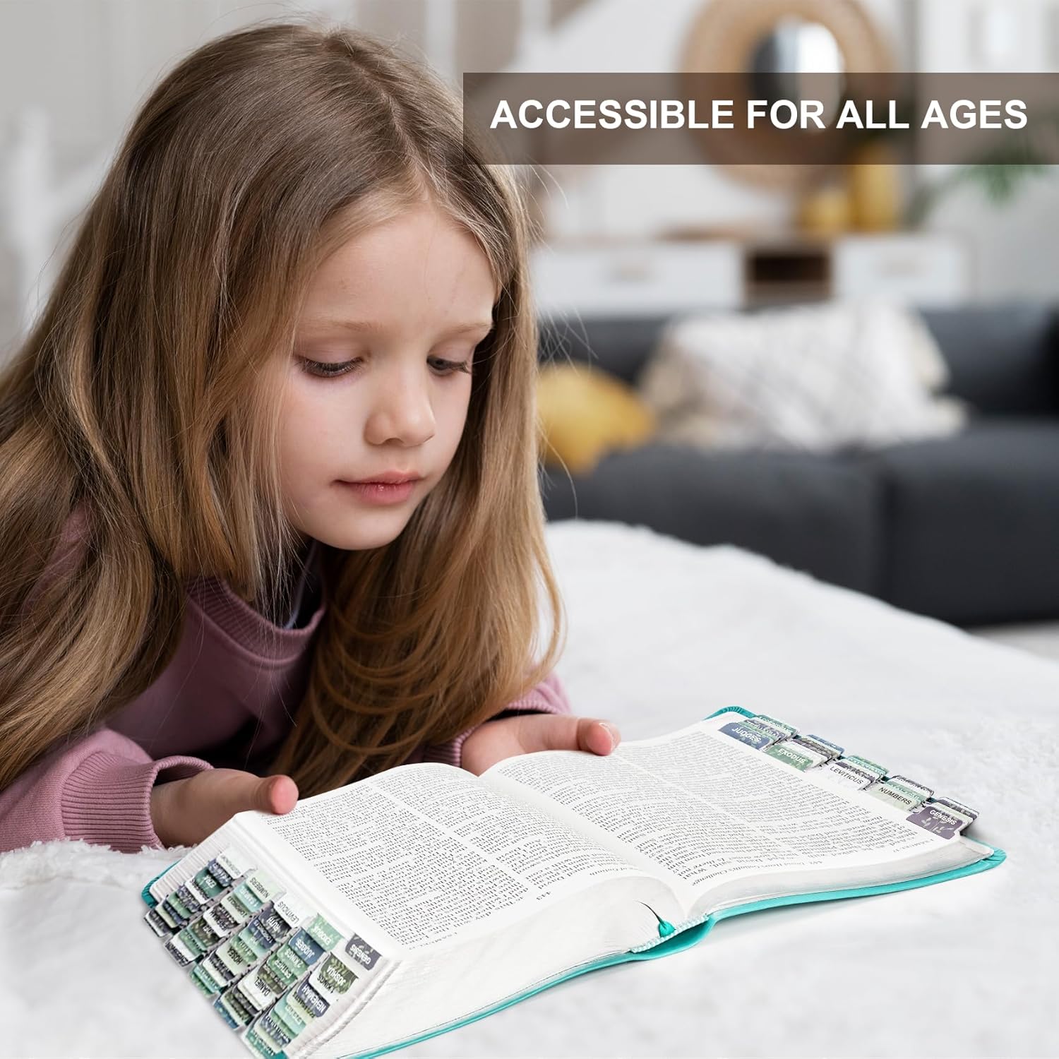 Laminated Bible Tabs for Women & Men - Large Print Tabs for Study Bibles, Boho Theme for Easy Navigation and Quick Reference - Easy-to-Read and Apply Tabs for All Ages, Leaves Pattern - Image 6