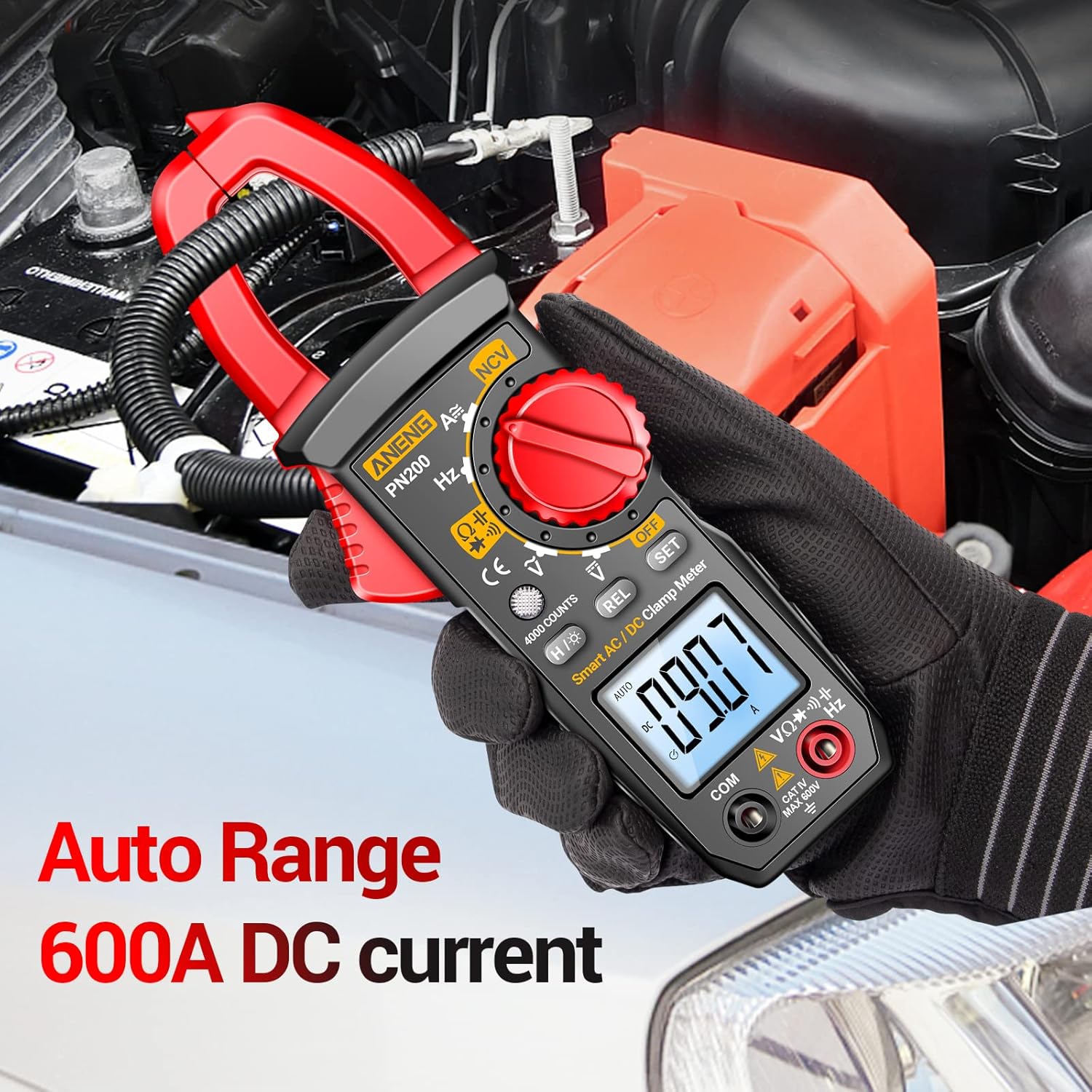 ANENG Digital Clamp Meter Multimeter Tester with AC/DC Current,Voltage, NCV Amp Ohm Volt 4000 Counts Meter Measures Capacitance, Resistance, Diodes, Continuity Frequency Backlight Electrican Tools - Image 5
