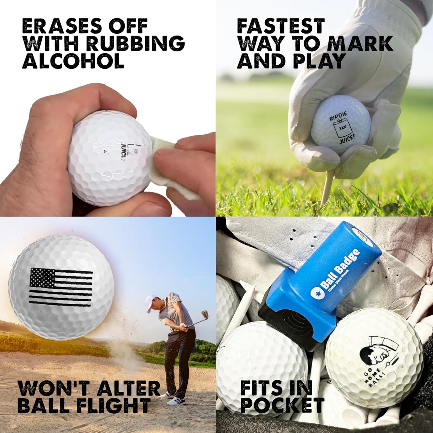 Ball Badge - Golf Ball Stamp, (The America Series) Golf Ball Marker, Reusable Golf Ball Marking Tool to Identify Golf Balls - Image 3