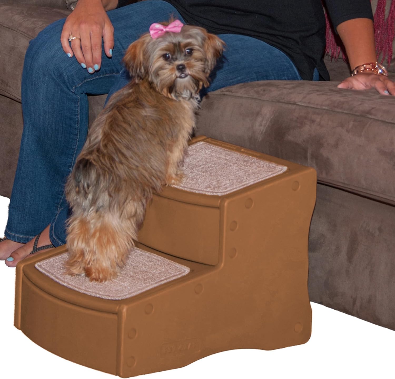 Pet Gear Easy Step II Pet Stairs, 2 Step for Cats/Dogs up to 75-pounds, Portable, Removable Washable Carpet Tread, No Tools Required - Image 2