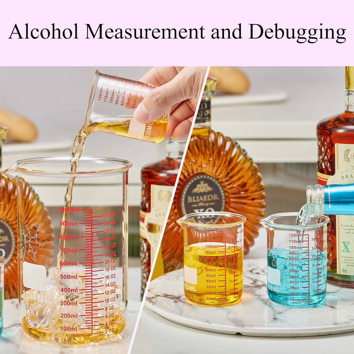 High Borosilicate Glass Measuring Cup-V-Shaped Spout,120ml(4OZ) Glass Measuring Beaker for Kitchen or Restaurant, Easy to Read(Pack of 2) - Image 5