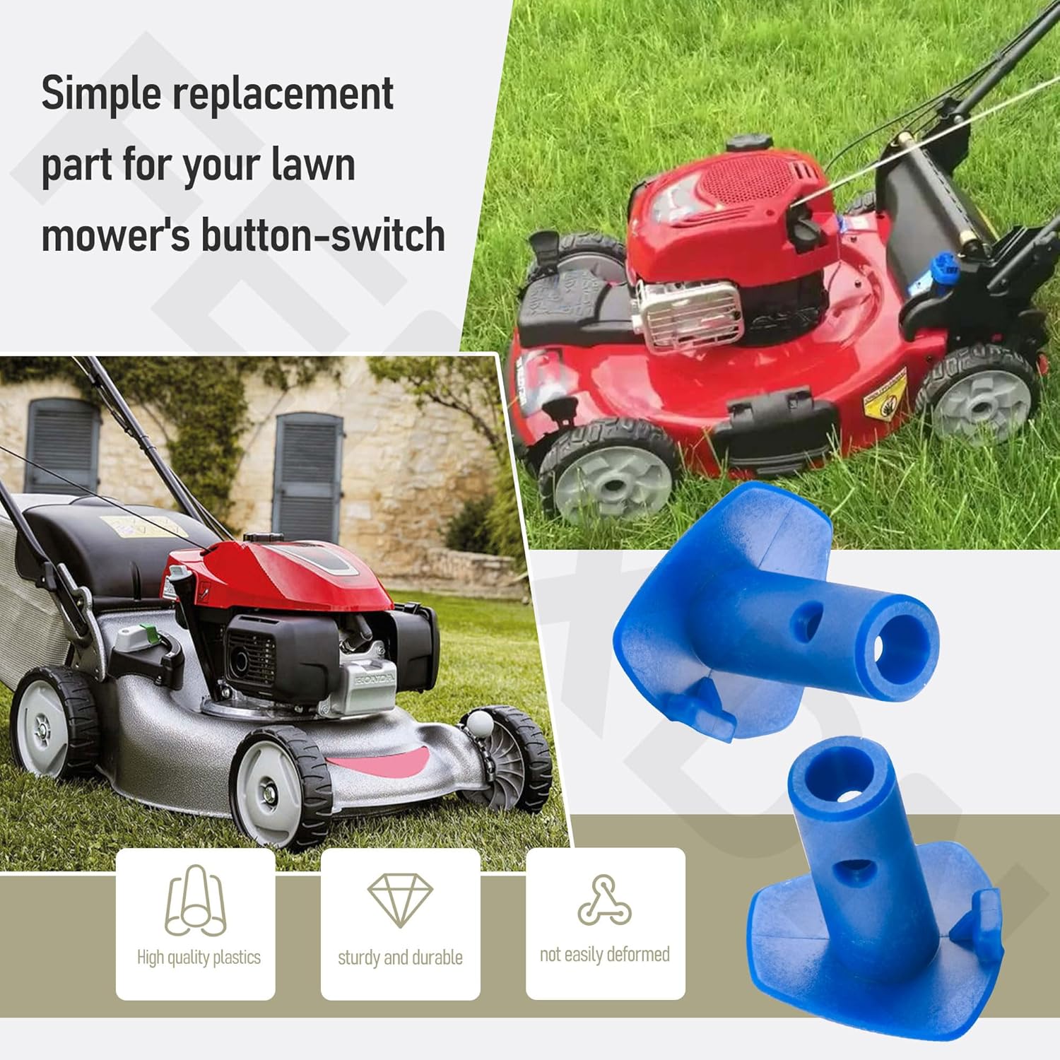 2 Pack 125-2470 Button-Switch for Toro Recycler Lawn Mower 20334, 20374, 20384, 20797, 20838, 20956, 21387, 21691, 21763, CODE376A, CODE376B, CODE476A, CODE576A, CODE576B - Image 6