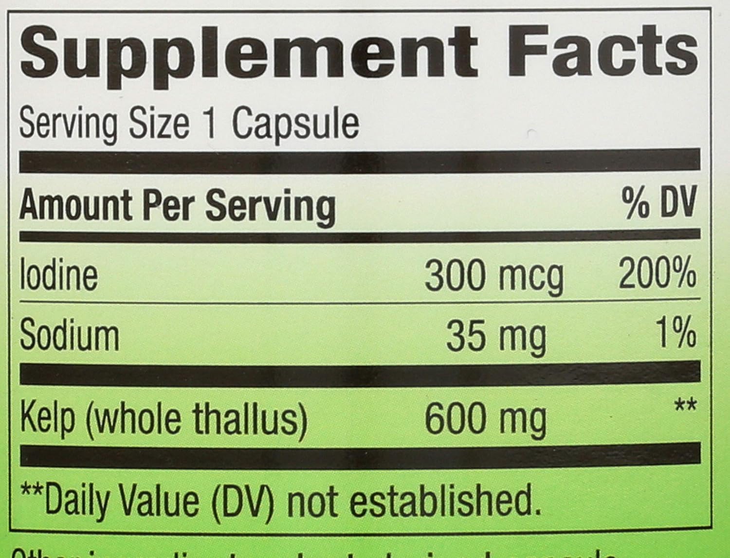 Nature's Way Kelp - Kelp Supplement for Thyroid Function Support* - Botanical Ingredient - Plant-Derived Capsule - Plant-sourced Iodine - Vegan, Gluten-Free & Dairy-Free - 180 Count (180 Servings) - Image 3