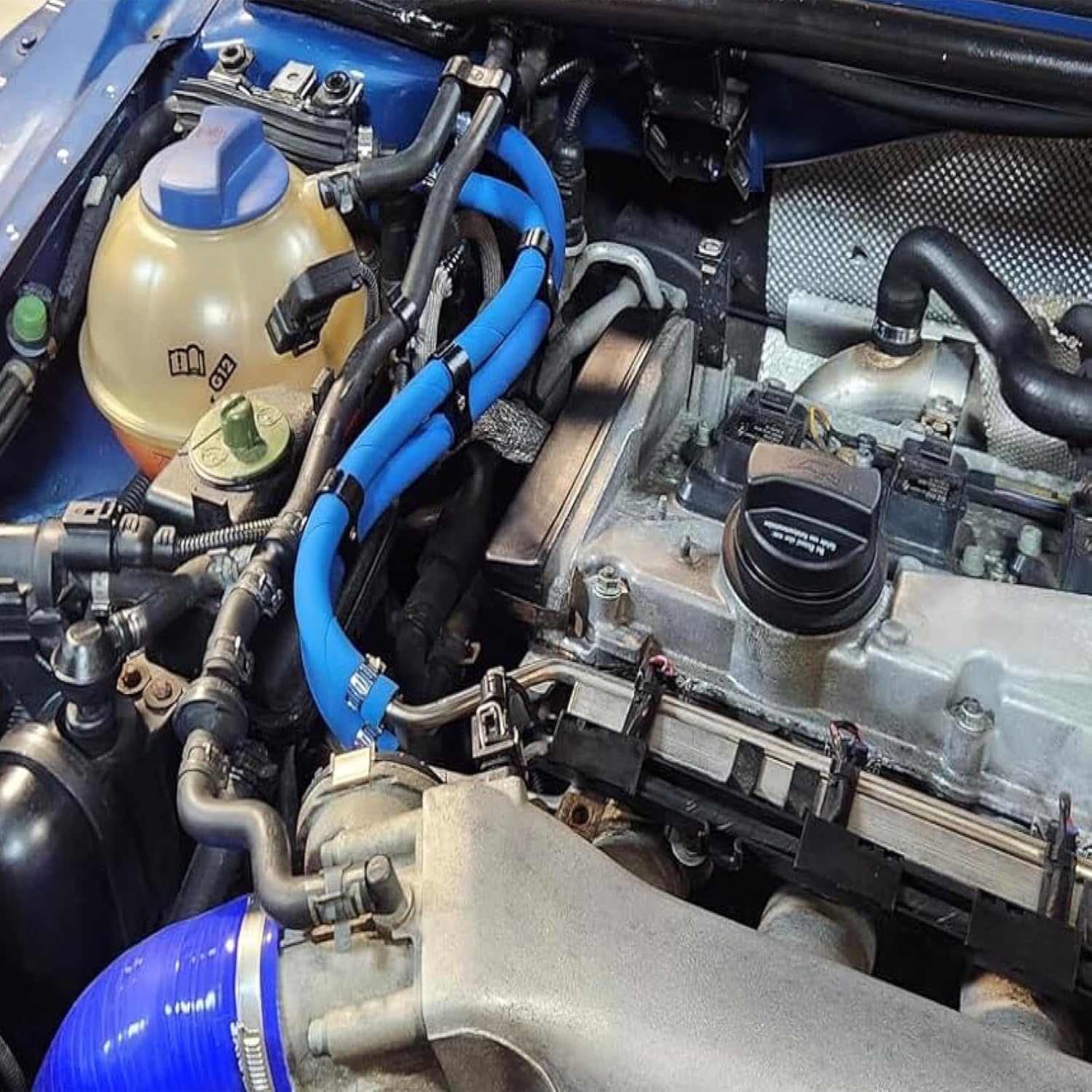 Fuel Line Hose 5/16" inch,5AN High Pressure Hose 2.8Mpa 400PSI 8mm 5FT for Fuel Systems Engines Tube Hose Blue Multiple Size Options (Attached Hose Clamp) - Image 7