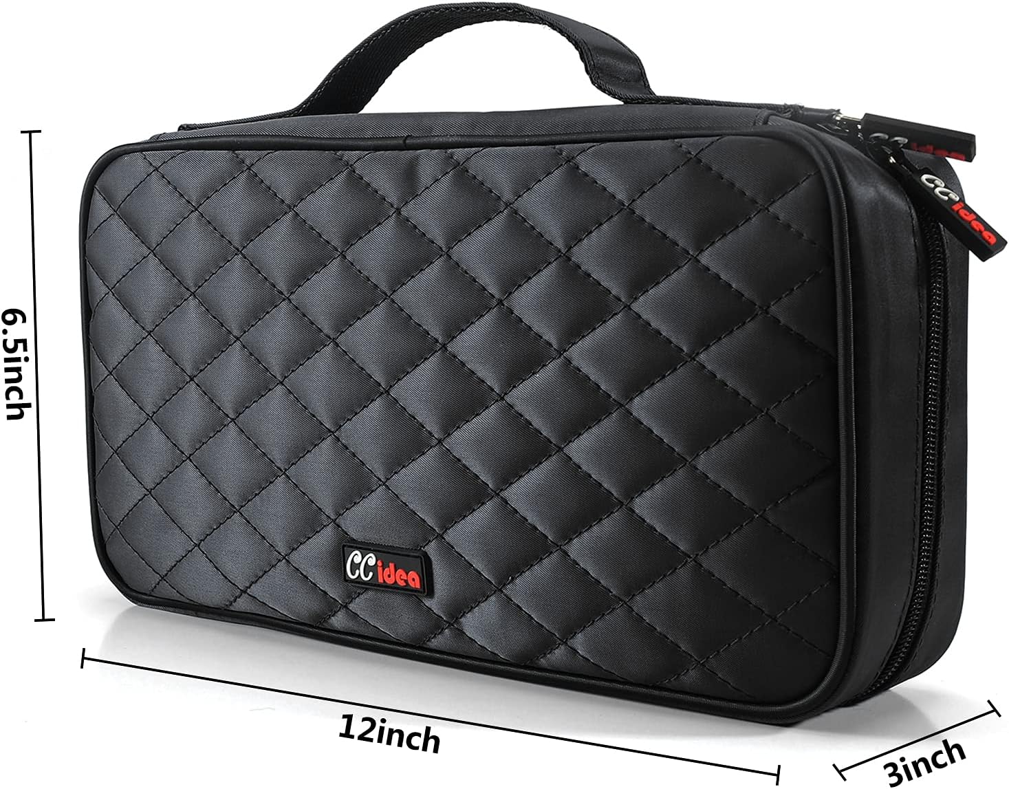 CCidea CD DVD Case Holder, Portable Disc Storage Wallet Binder, Multiple Capacity CD Organizer for Car Home Travel, Anti-Scratch Blu-Ray Game Disc Storage (96-Black) - Image 3