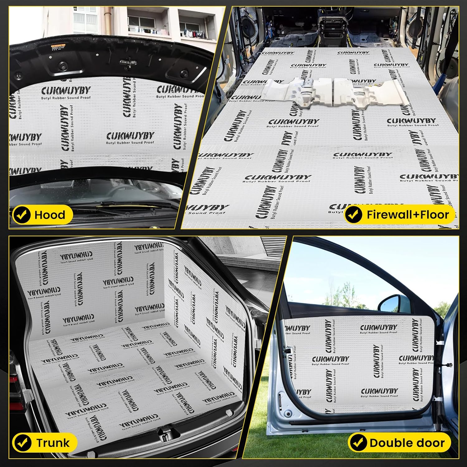 Butyl Sound Deadening 36 sqft Sound Deading Material for Cars Powerful Noise Reduction Sound Deadening Mat Automotive Sound Deadener Heat Sound Insulation Mat Soundproofing - Image 4