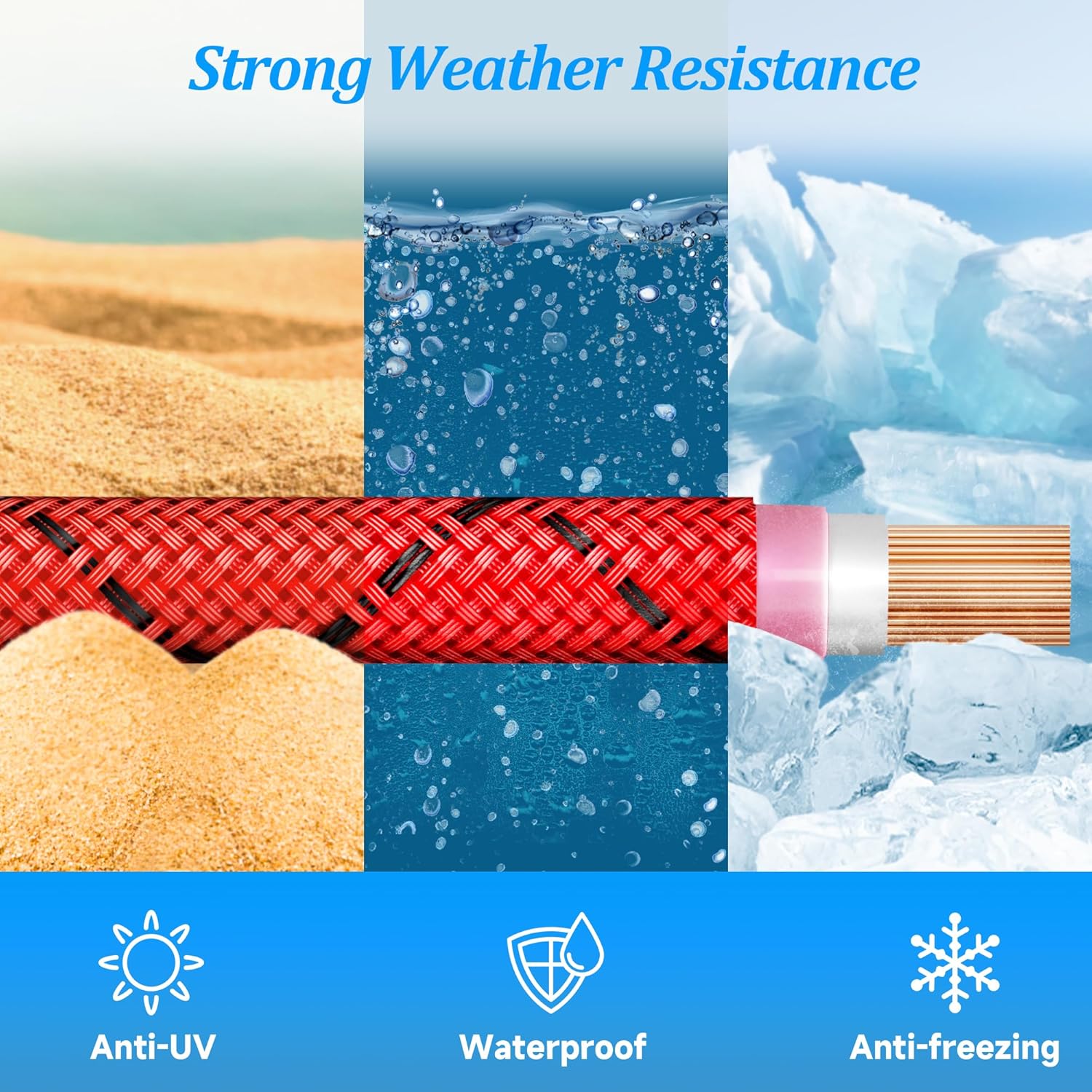 8 Gauge Wire 20 FT, Primary Automotive Power or Ground Wire, Battery Cable, Nylon Braided Jacket, Copper Clad Aluminum, Car Audio Amplifier RV Trailer Electrical Wire, with 10 Heat Shrink Tubing, Red - Image 7