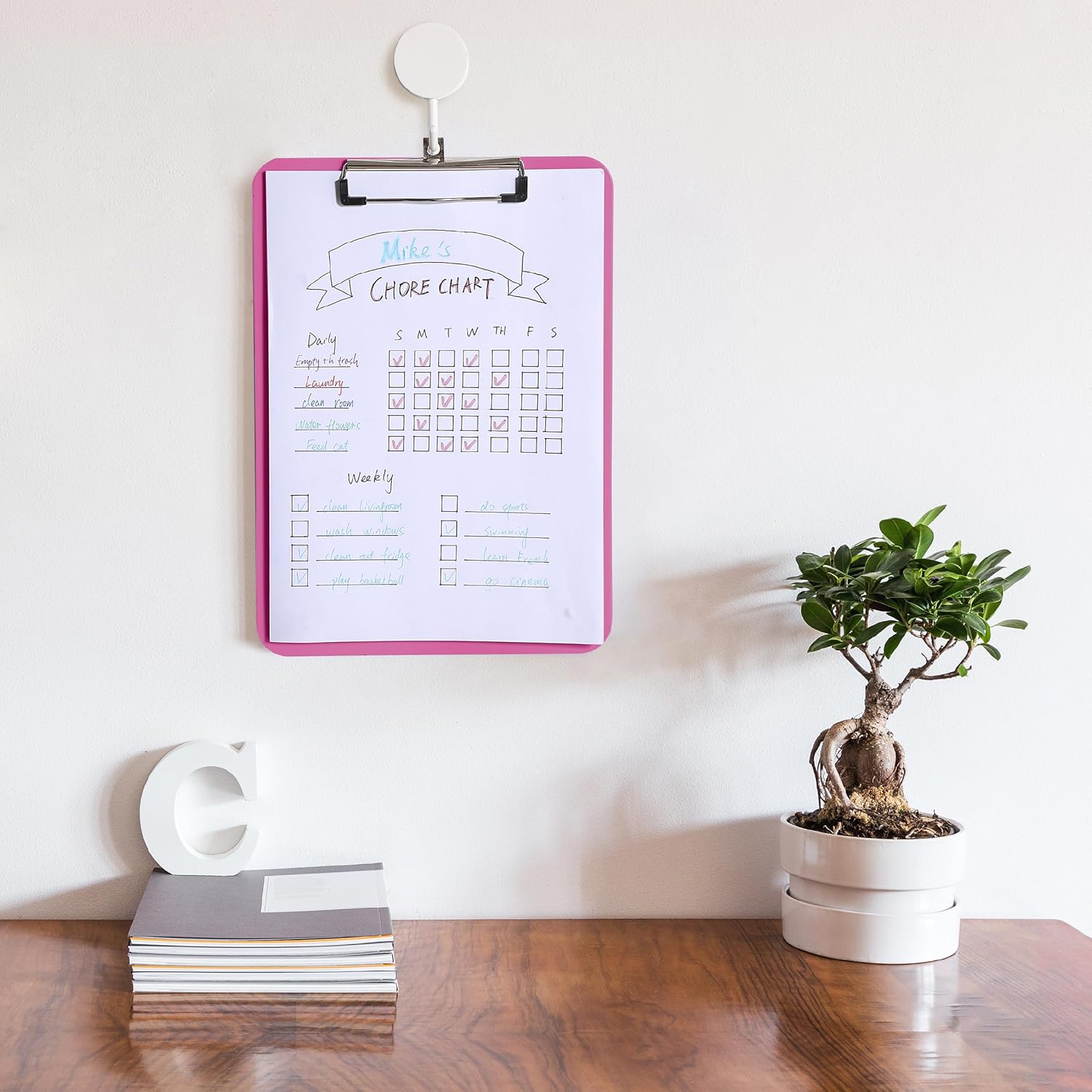 Mr. Pen- Plastic Clipboard, 12.5" x 9", 2 Pack, Hot Pink Clipboard Plastic, Low-Profile Metal Clip with Retractable Hanging Hole - Image 5