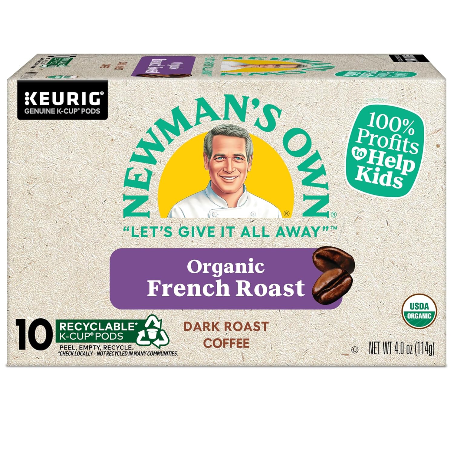 Newman's Own Organic French Roast Coffee, Keurig Single Serve K-Cup Pods, Dark Roast Coffee, 60 Count, (6 Packs of 10) - Image 11