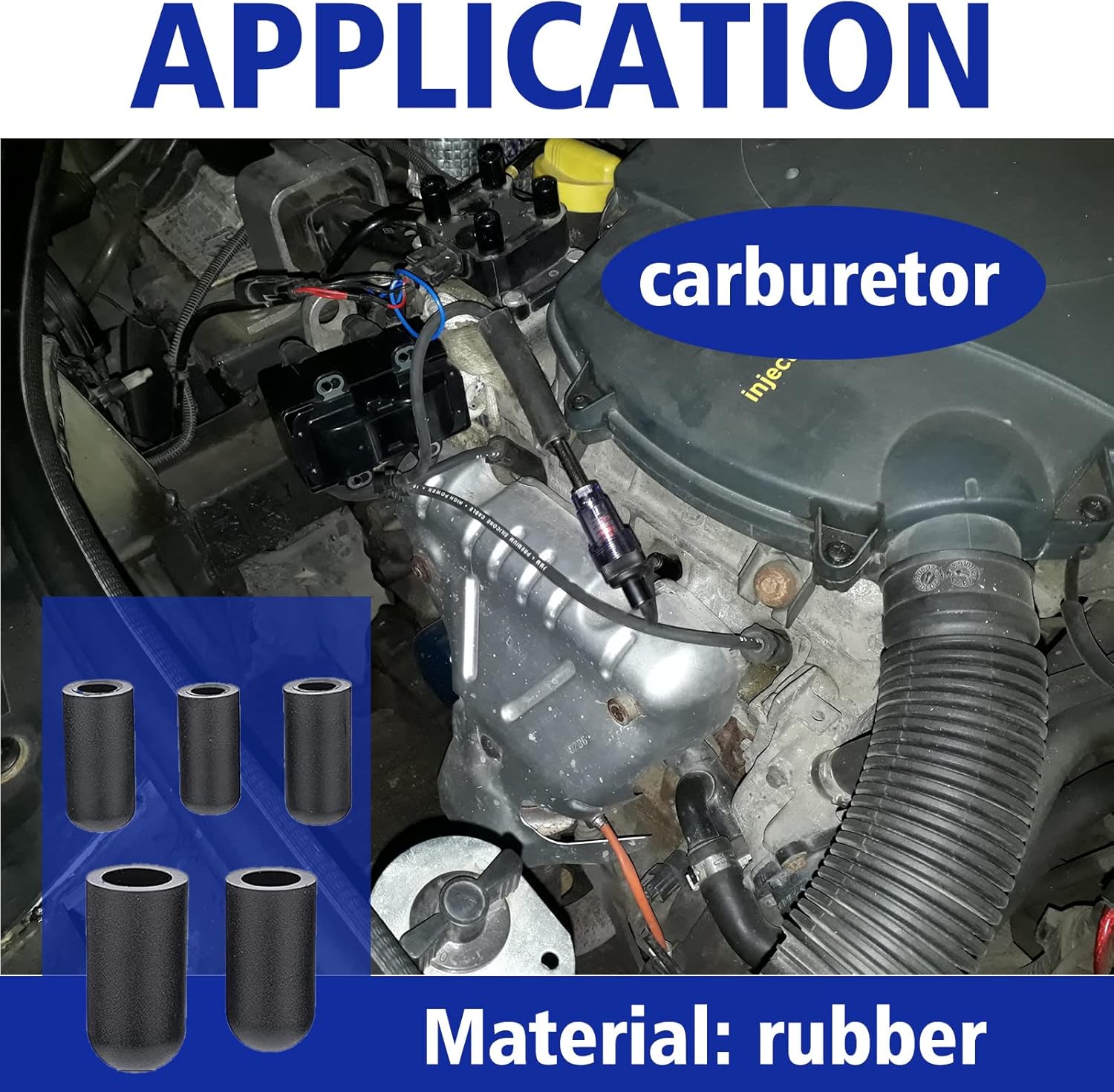 110 PCS Vacuum Caps Assortment, Vacuum Plugs Hose End Cap, Rubber Vacuum Caps Kit for Carburetor, Manifold, Automotive, 3/16'' 5/16'' 7/32'' 1/4'' 5/32'' 3/8'' 1/8'' 1/2'' 5/8'' - Image 5