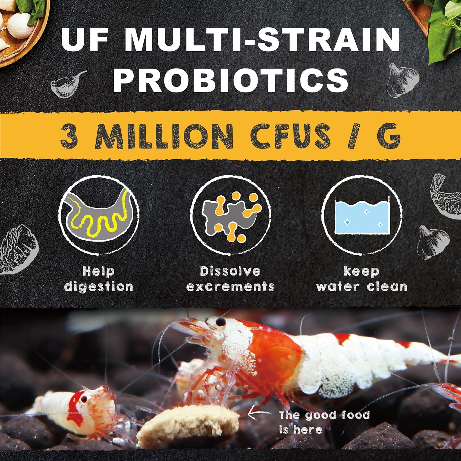 Ultra Fresh Shrimp Food, High Protein, Rich in Vitamins for Crystal, Caridina and Small Tropical Shrimp 2.04oz - Image 5