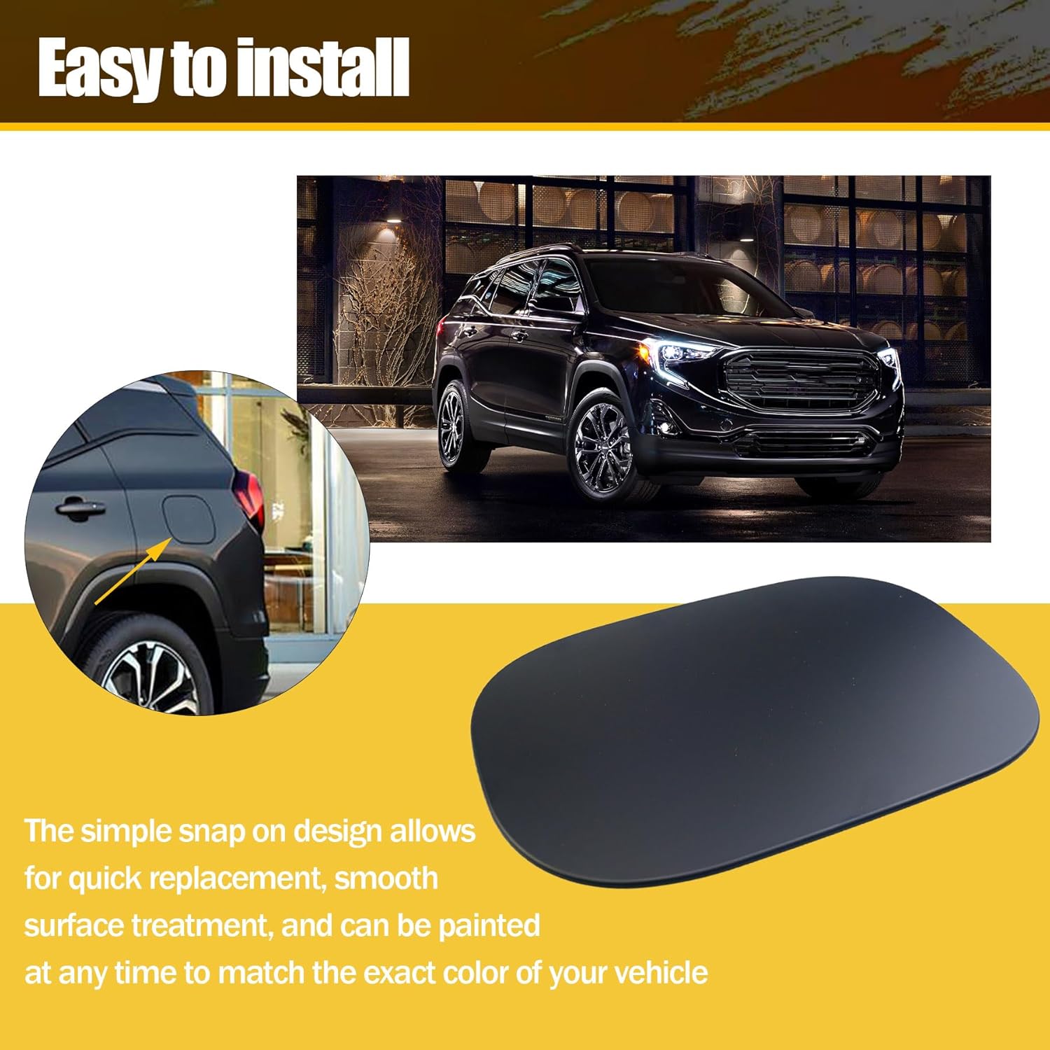 Fuel Filler Door Cover 84228129 Fit for GMC Terrain AT4 Denali SL SLE SLT 2018-2024 Gas Fuel Tank Cap - Image 4