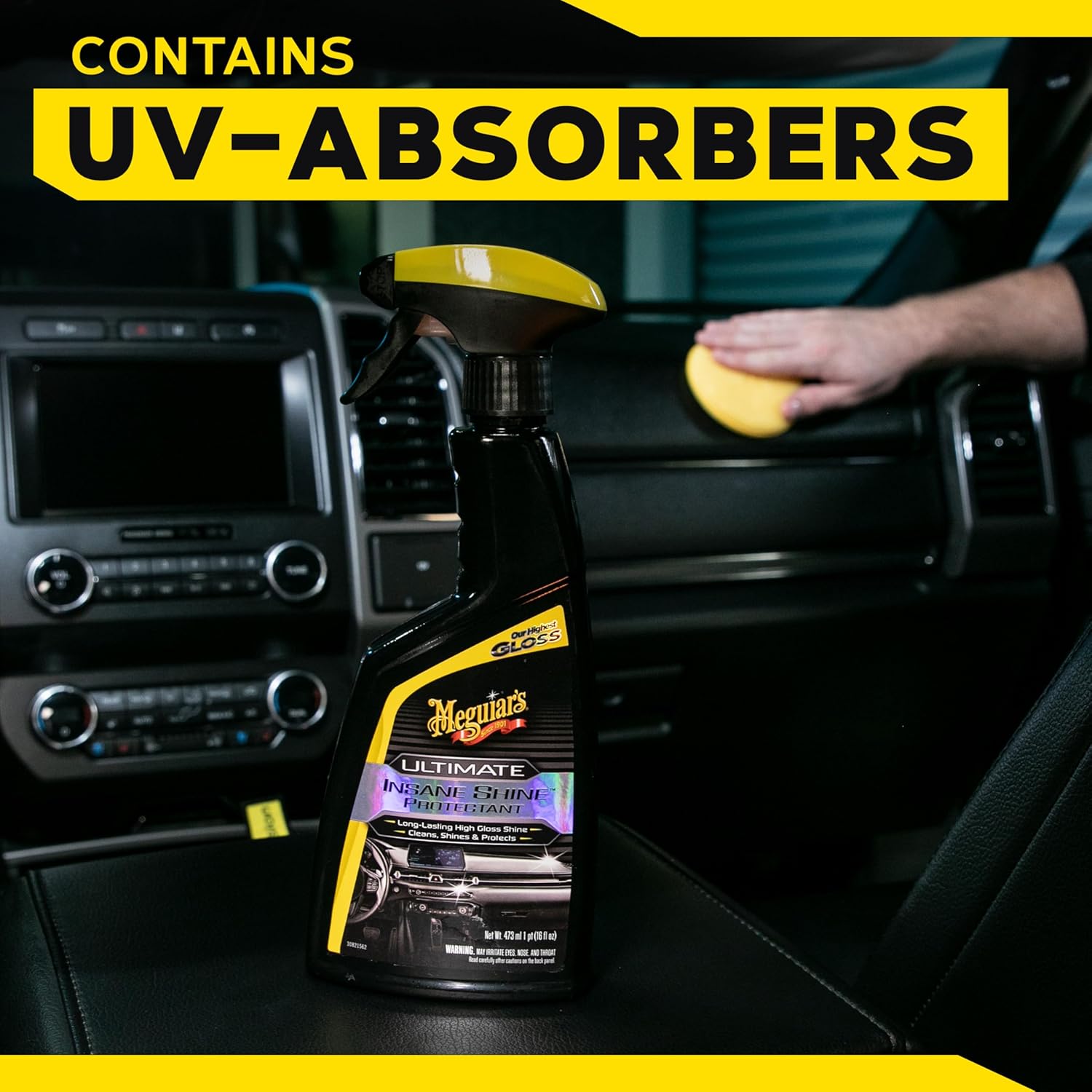 Meguiar's G220216 Ultimate Insane Shine Protectant, Car Cleaning Spray That Creates a Lasting and Glossy Shine, Auto Care Product Safe for Exterior and Interior Surfaces, 16 Oz - Image 8