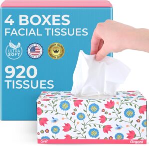 Premium Bulk Tissues, 4 Tissue Boxe...