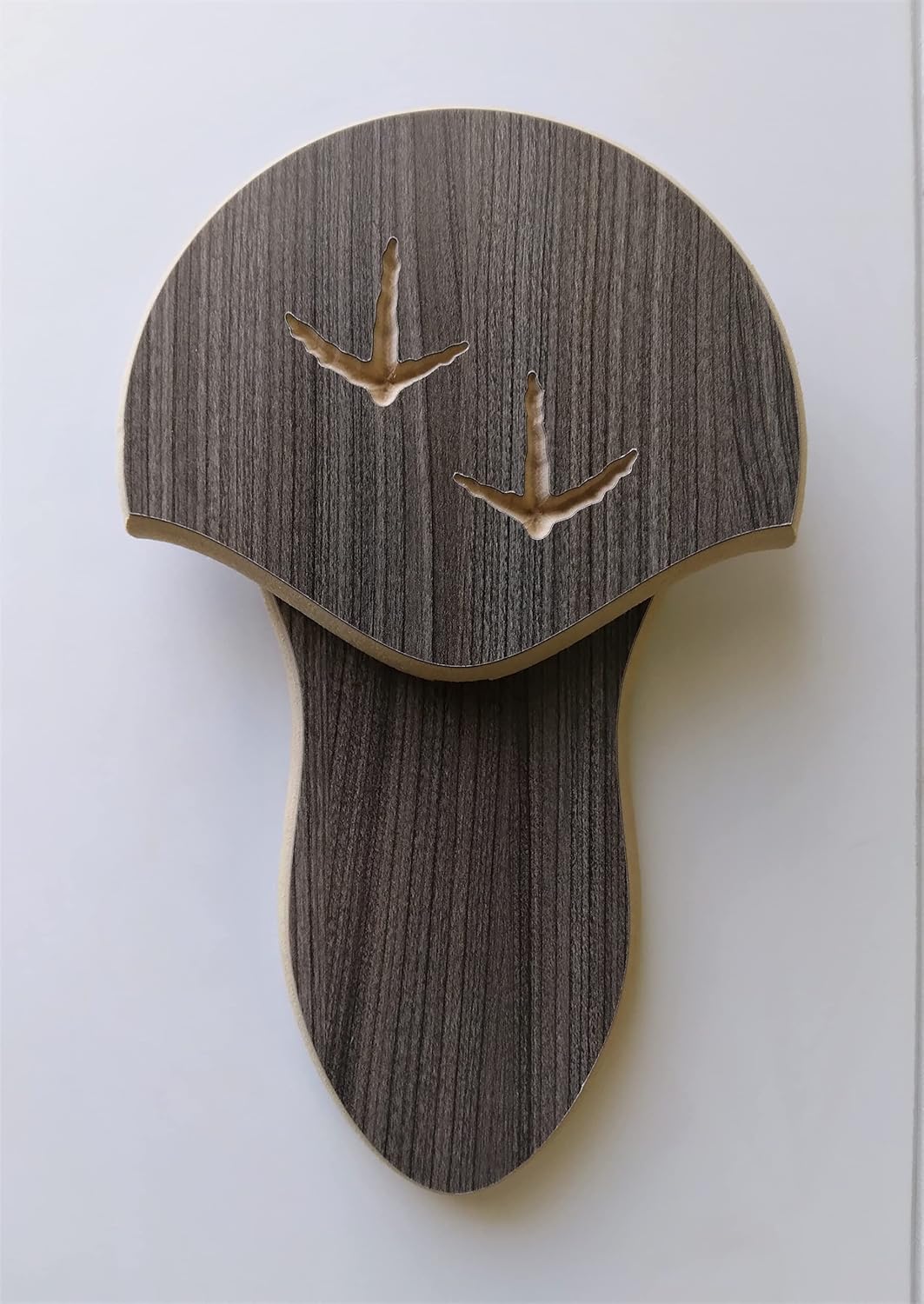 Rustic Grey Carved Turkey Mounting Kit with Beard Plate 02 - Image 4