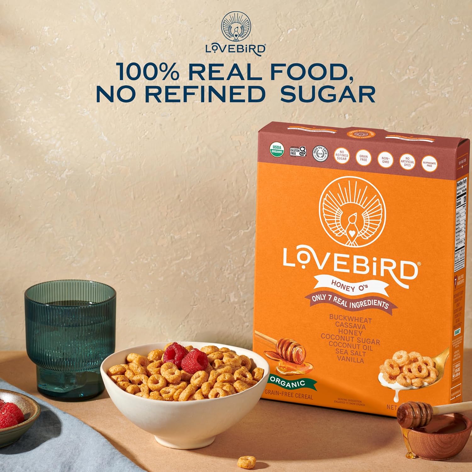 Lovebird Organic Cereal That Actually Tastes Good - 100% Real Food & Healthy Gluten Free Cereal, No Refined Sugar, Paleo, Keto Friendly Healthy Snacks for Kids, Adults - Variety, 6-Pack - Image 8