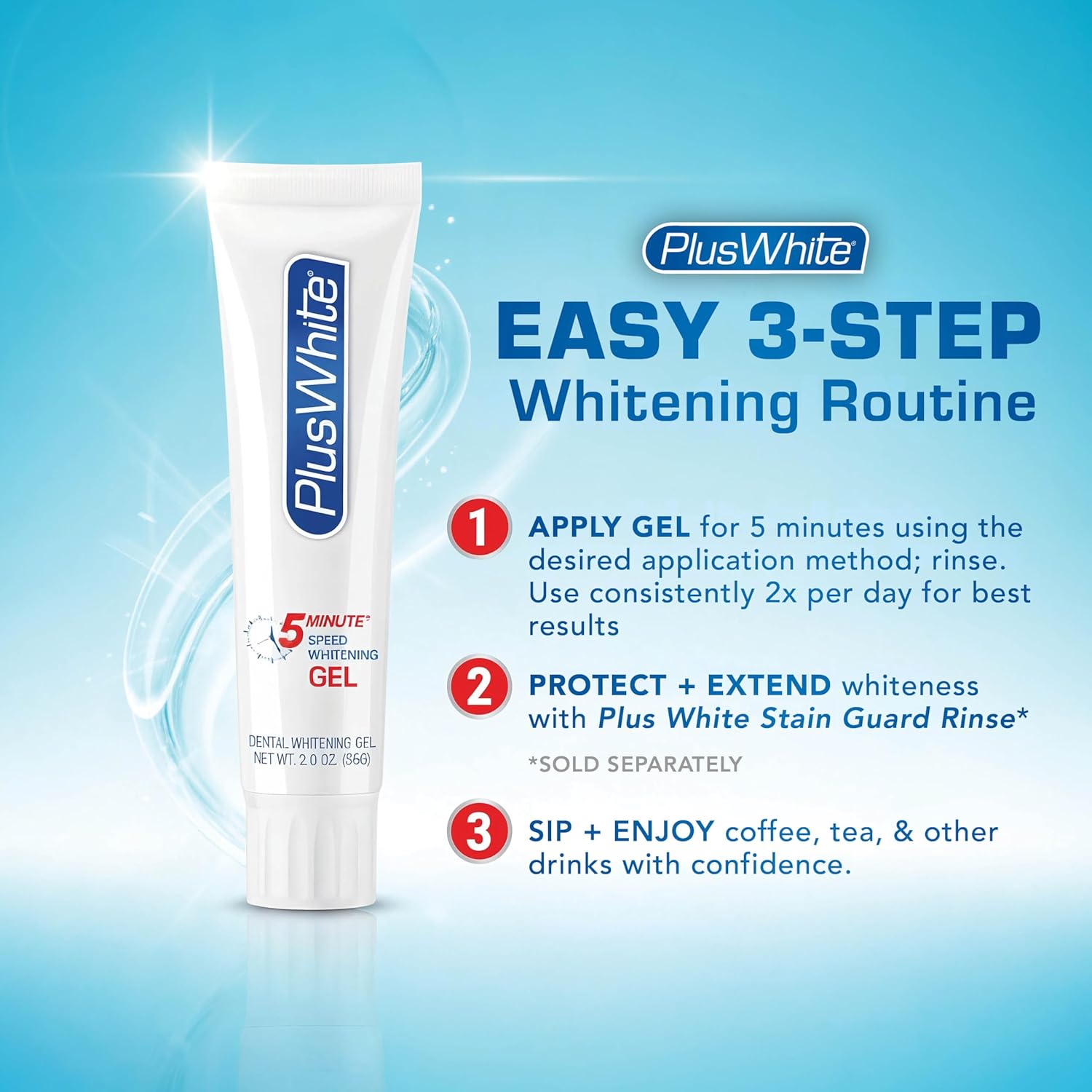 Plus White Speed Whitening Gel - Works in 5 Minutes - Professional Teeth Whitening w/Dentist Approved Ingredient (2 oz) - Image 6