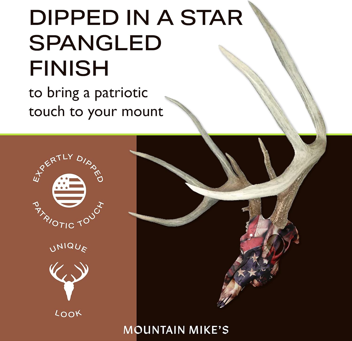 Skull Master by Illusion | Color: Respect Flag | European Mount | Antler Mounting Kit | Euro Mount | 3D Modeled Replica Deer Skull | Taxidermy | for Harvested and Shed Antlers | Universal Sizing - Image 5